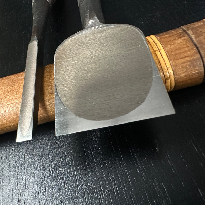 Tasai Mokume Special Bench chisels Red oak handle    田斎作 木目 追入鑿 赤樫柄