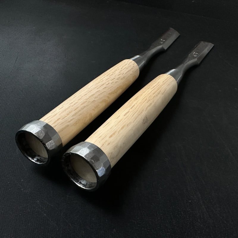 Old stock #1 Masaie Shorter Timber Oblique chisels Set 18mm _______掘出し –  YAMASUKE KurashigeTools