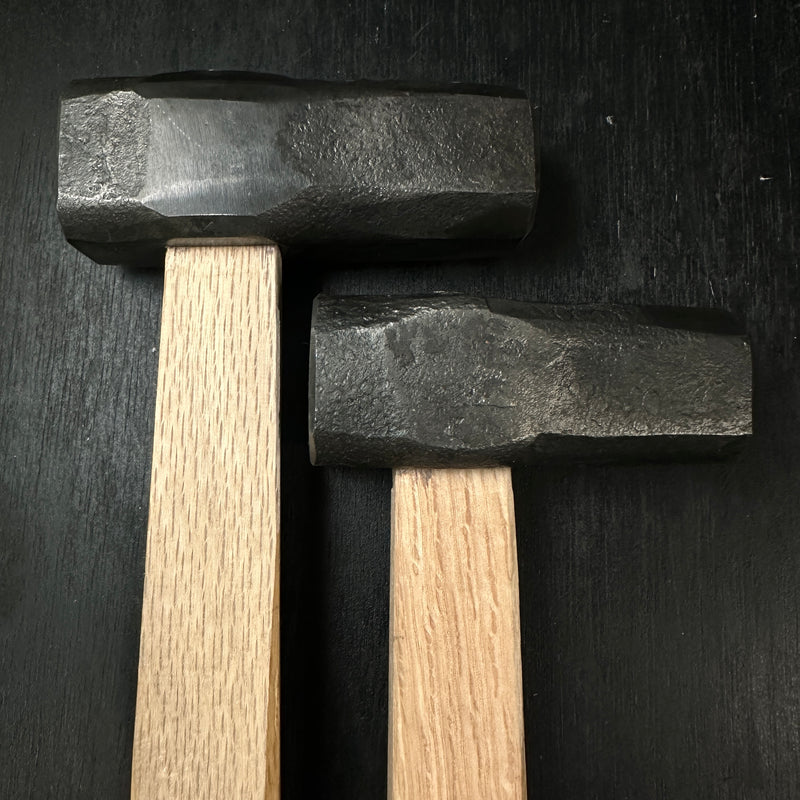 #1 Hand made Japanese Blacksmith tools Hammer(Hitsukuri-Tsuchi)  鍛冶屋道具 火造槌 八角曲り柄付