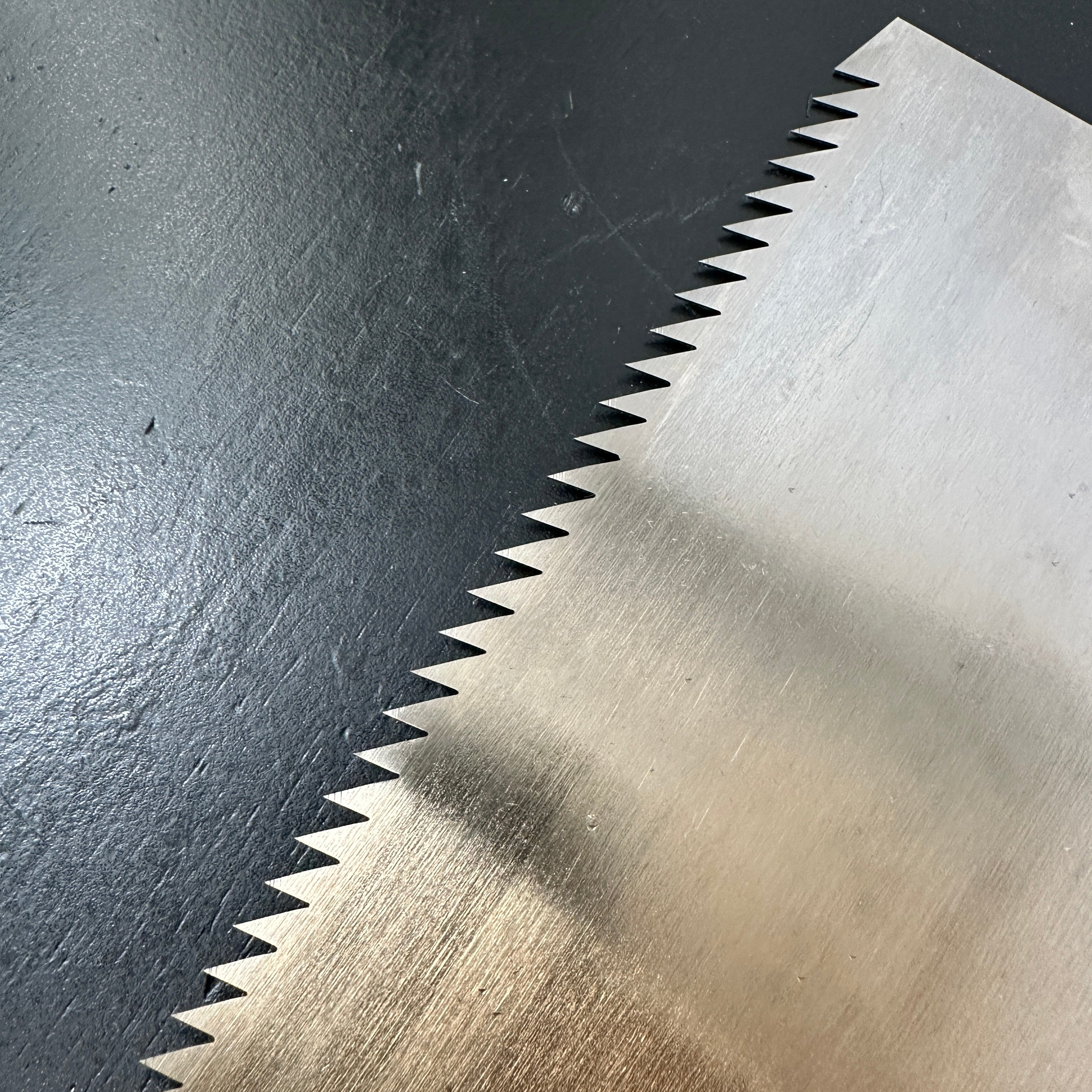 #190 Nagakatsu Double Edge Saw Eddy Type Handles set by Kurashige For Soft Wood  長勝鋸 渦巻き柄 両刃鋸 針葉材用 265mm