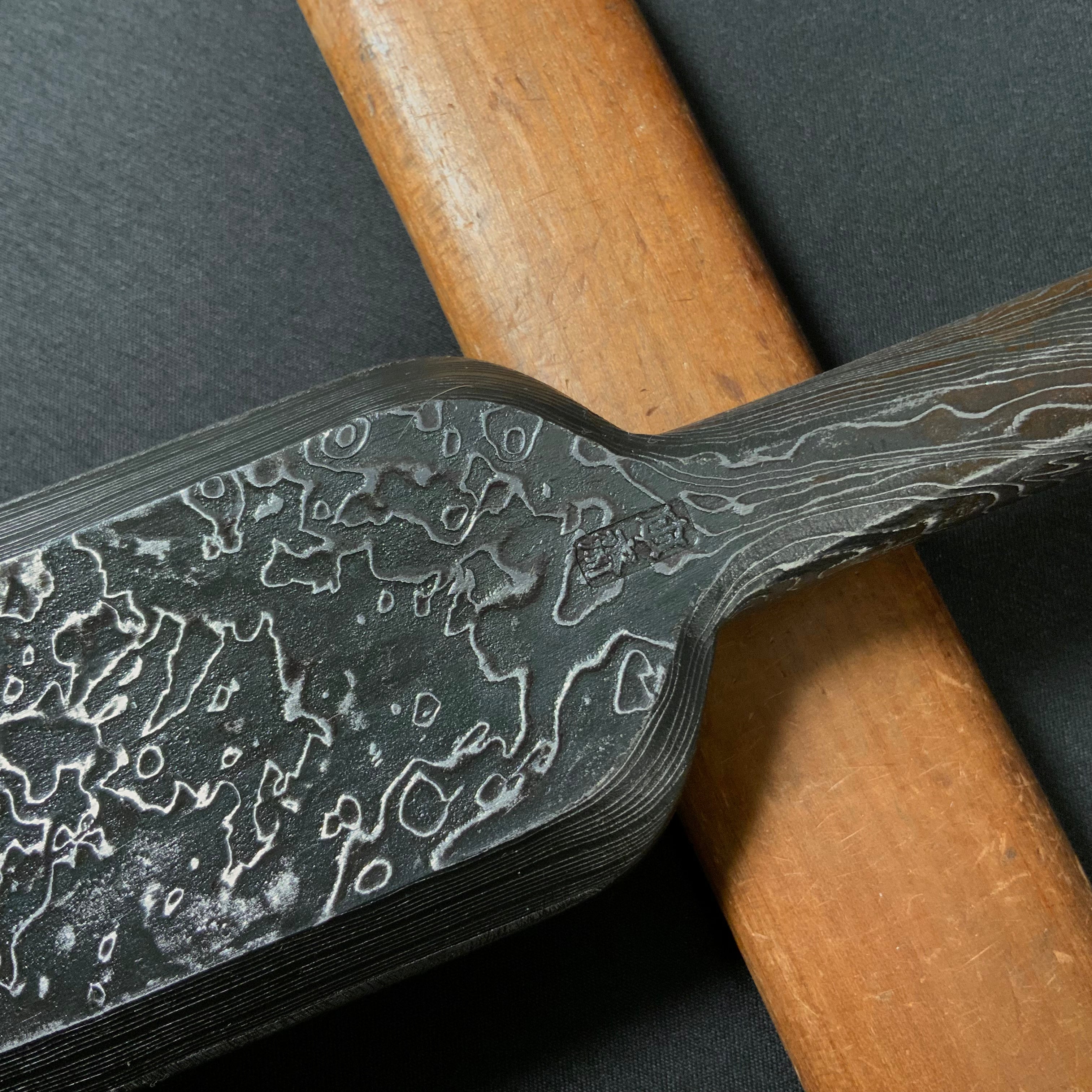 Tasai Mokume Special Slick Chisel with Japanese Evony Handle 田斎 木目 本突鑿 黒檀柄 54mm