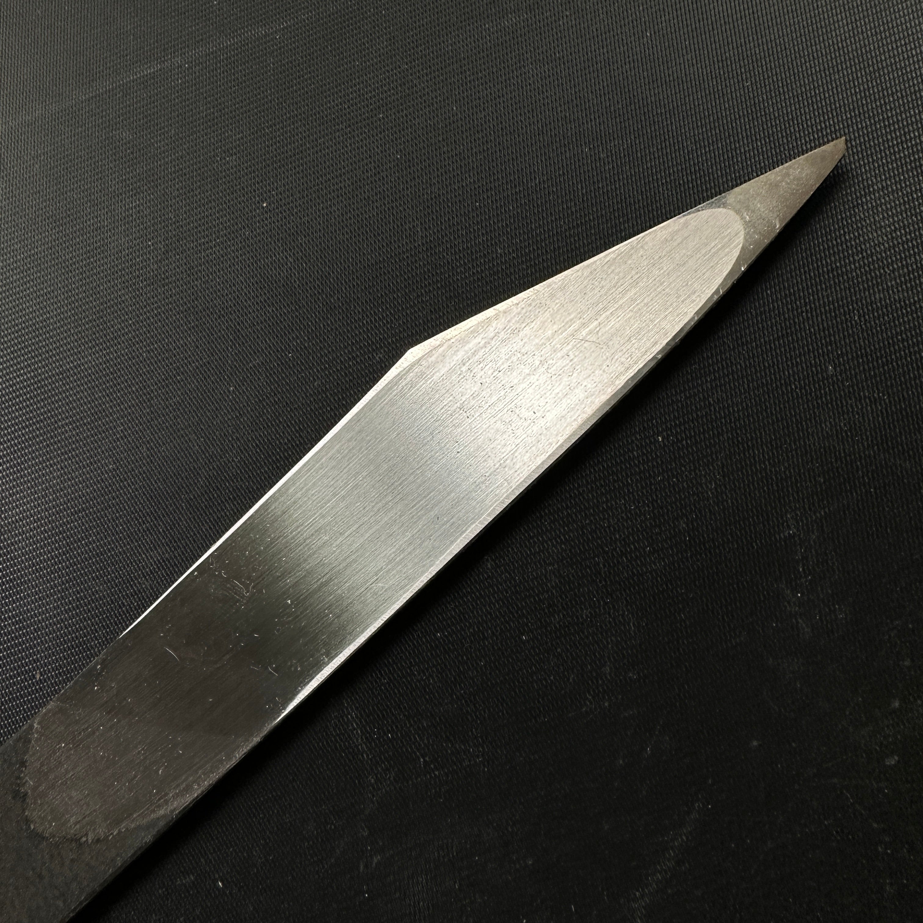 Yoshihide Sakamitsu Tsuchime Kokatana with White Steel  吉秀 三代坂光作 切出小刀  右 槌目仕上