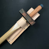 Timber Chisels & Hammer Case with Cow leather Less than 42mm  ヌメ皮ノミ・玄能ケース 1寸4分 厚用 SC-06