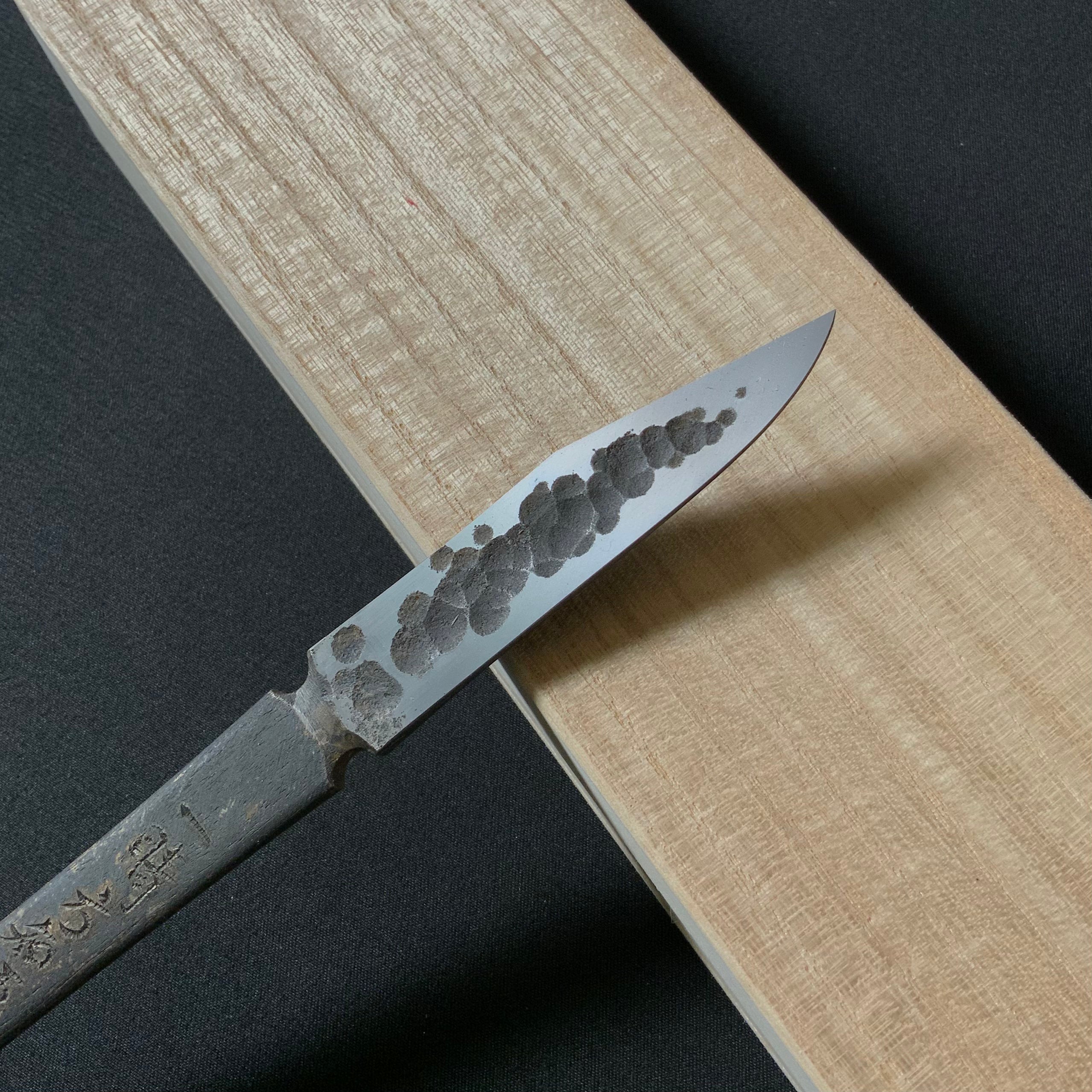 Deep Summer Right hand Kiridashi kinfe by Sozen Carving     一晴方知夏深 範成大 素全作 切出し小刀 右 15mm