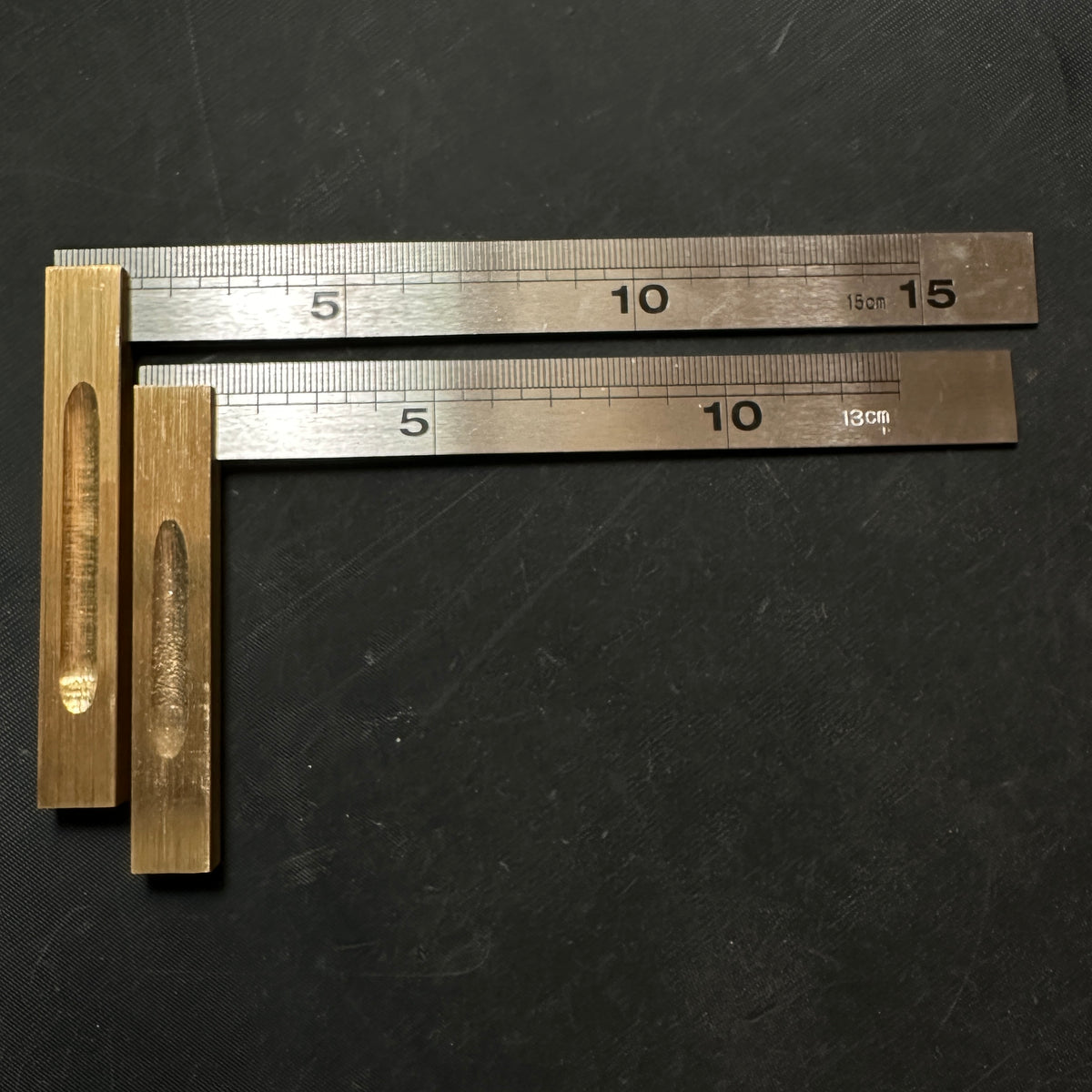 Brass Base Stainless Steel Calibrated square | 真鍮 目盛り付スコヤ