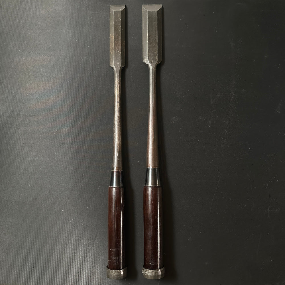Hidarihisasaku used Long type Slick Chisels 中古品 二代目左久作 池上喬庸氏 穴屋鑿