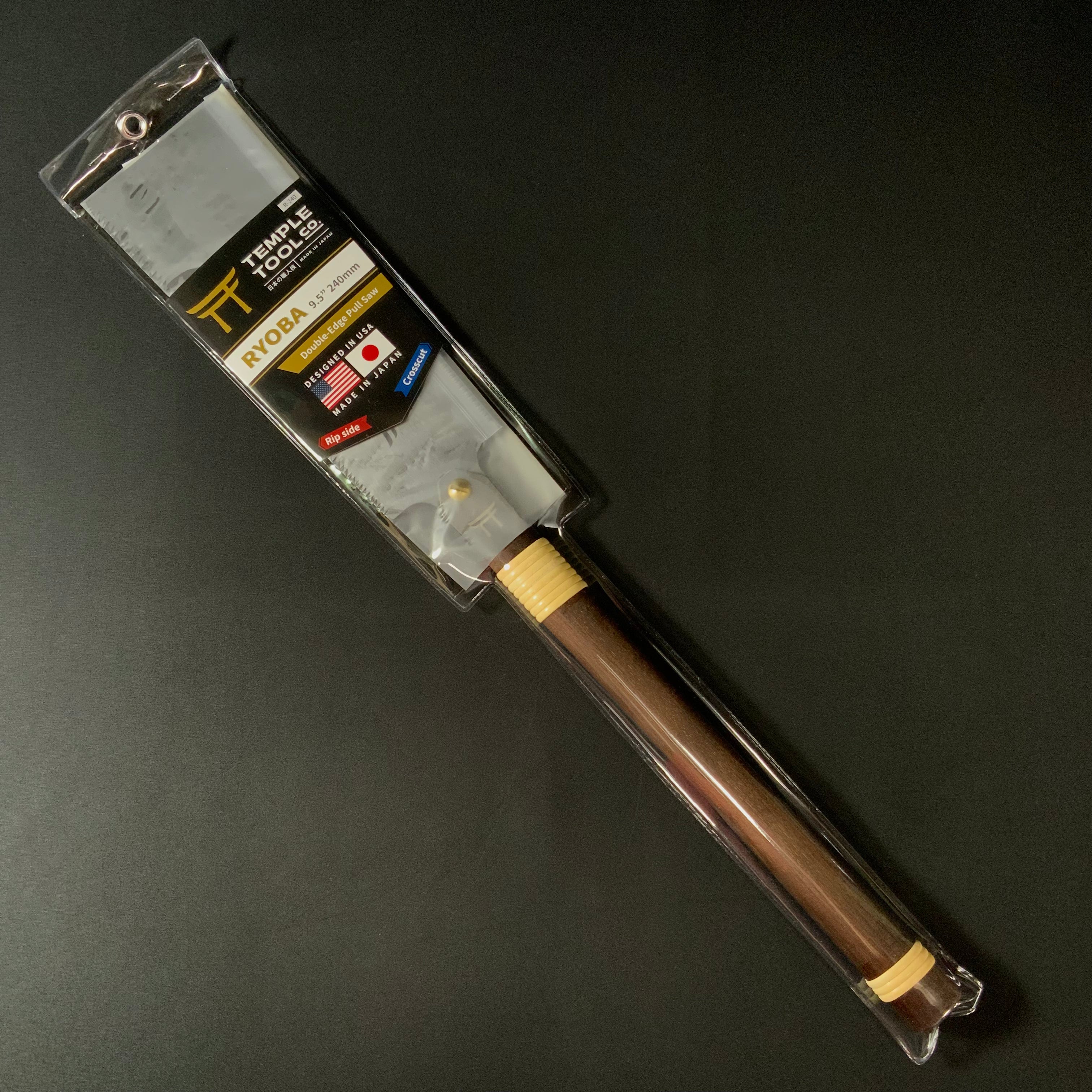 Temple Tool Japanese Pull Saw Fine Double-Edge 240mm   テンプルツール 両刃鋸  240mm