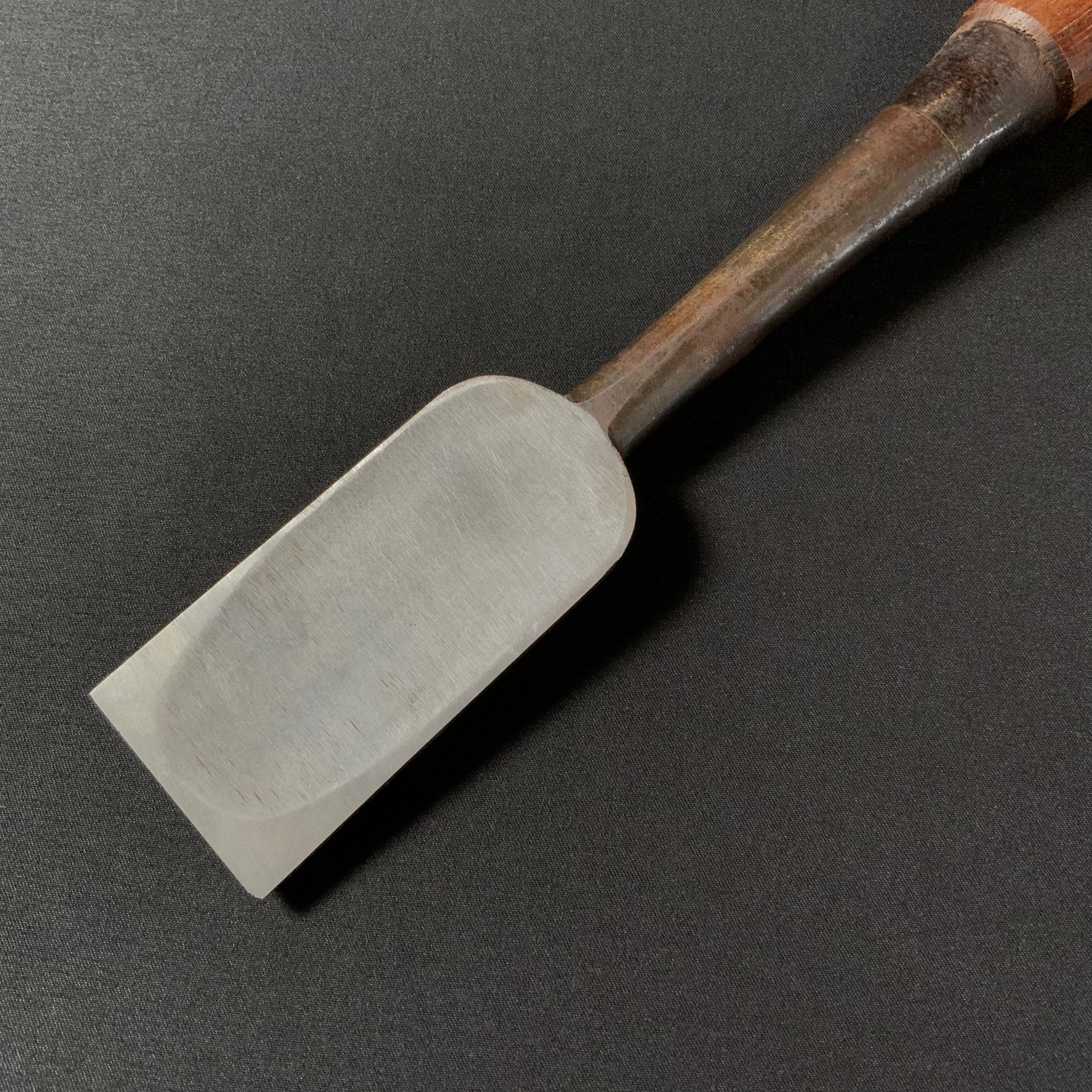 掘出し物 二代目左久作 叩き鑿  池上喬庸作 42mm Old stock Hidari Hisasaku 2rd Timber chisels by Ikegami Takanobu Tatakinomi