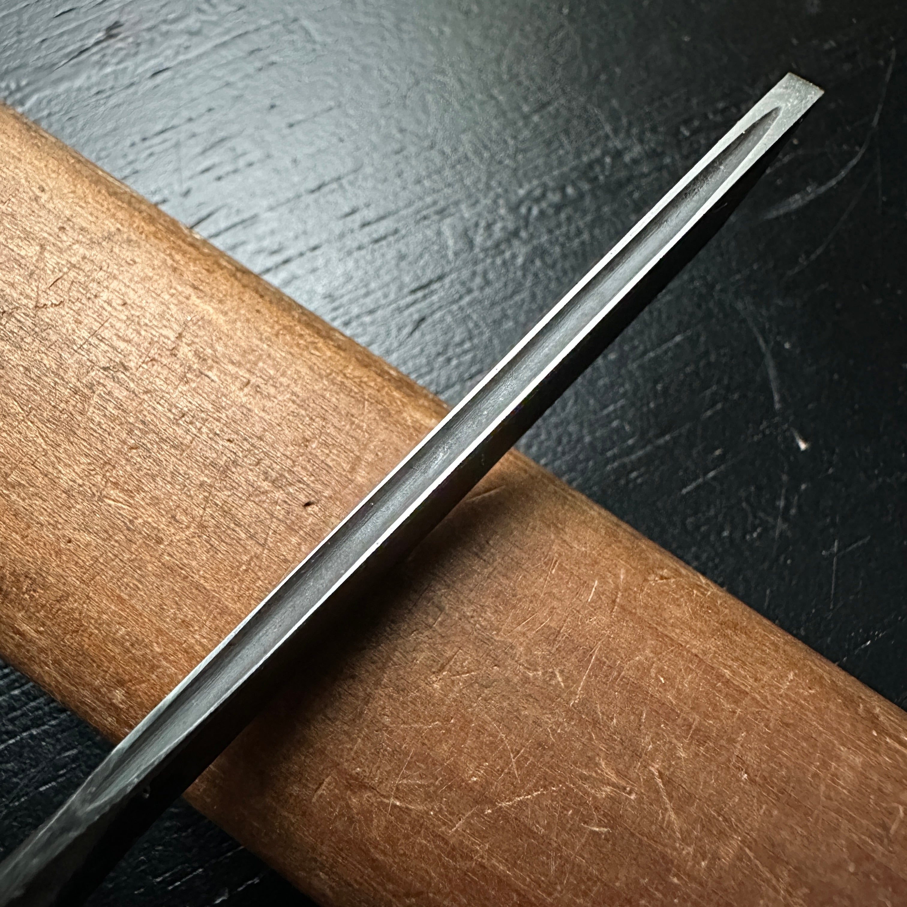 Tasai Bench chisels (Oirenomi) with blue steel    田斎作 黒仕上 追入鑿  3mm