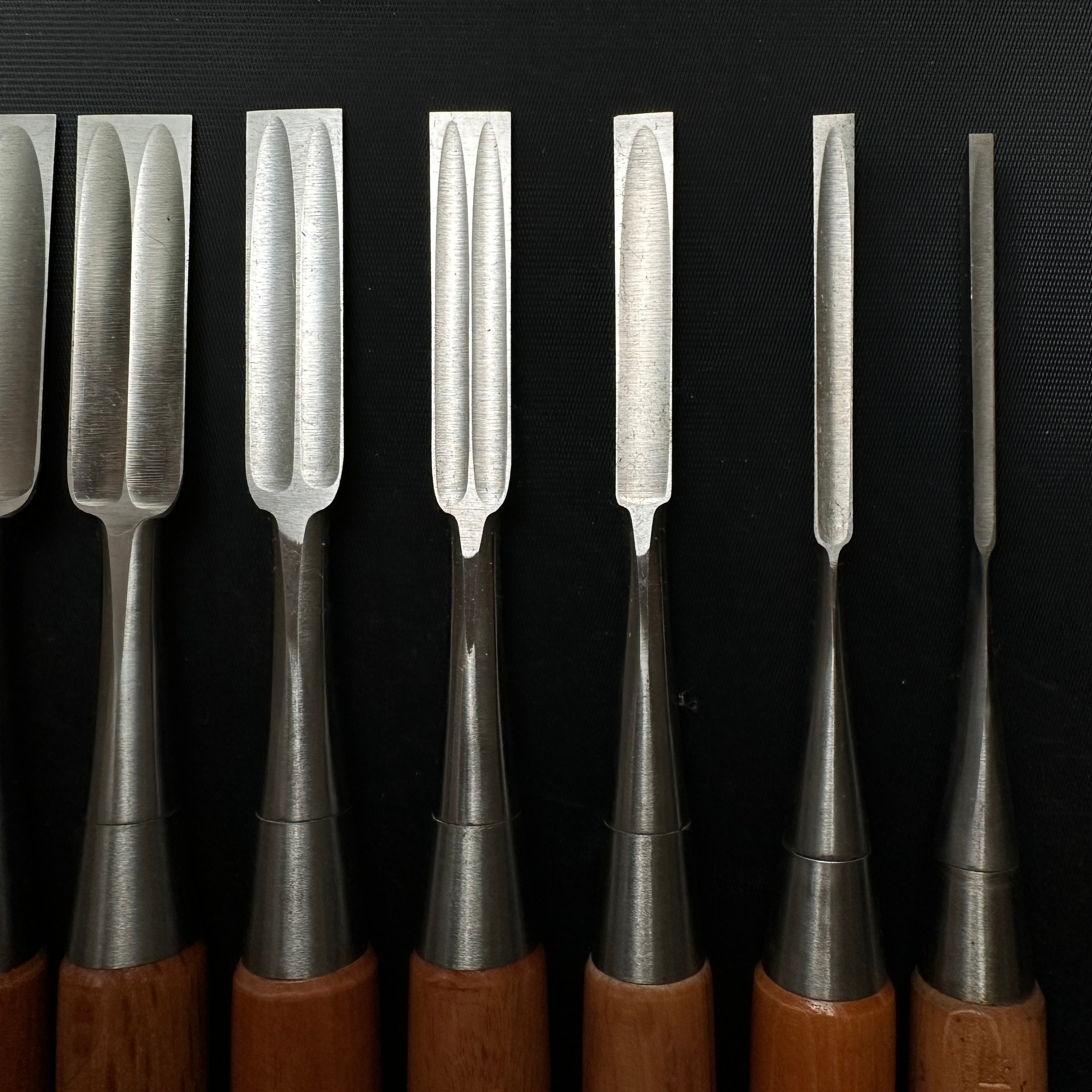 Old stock #2 Sukemaru  High-Speed Steel Bench chisels set 掘出し物 助丸 ハイス鋼追入組鑿 三つ裏 Oirenomi