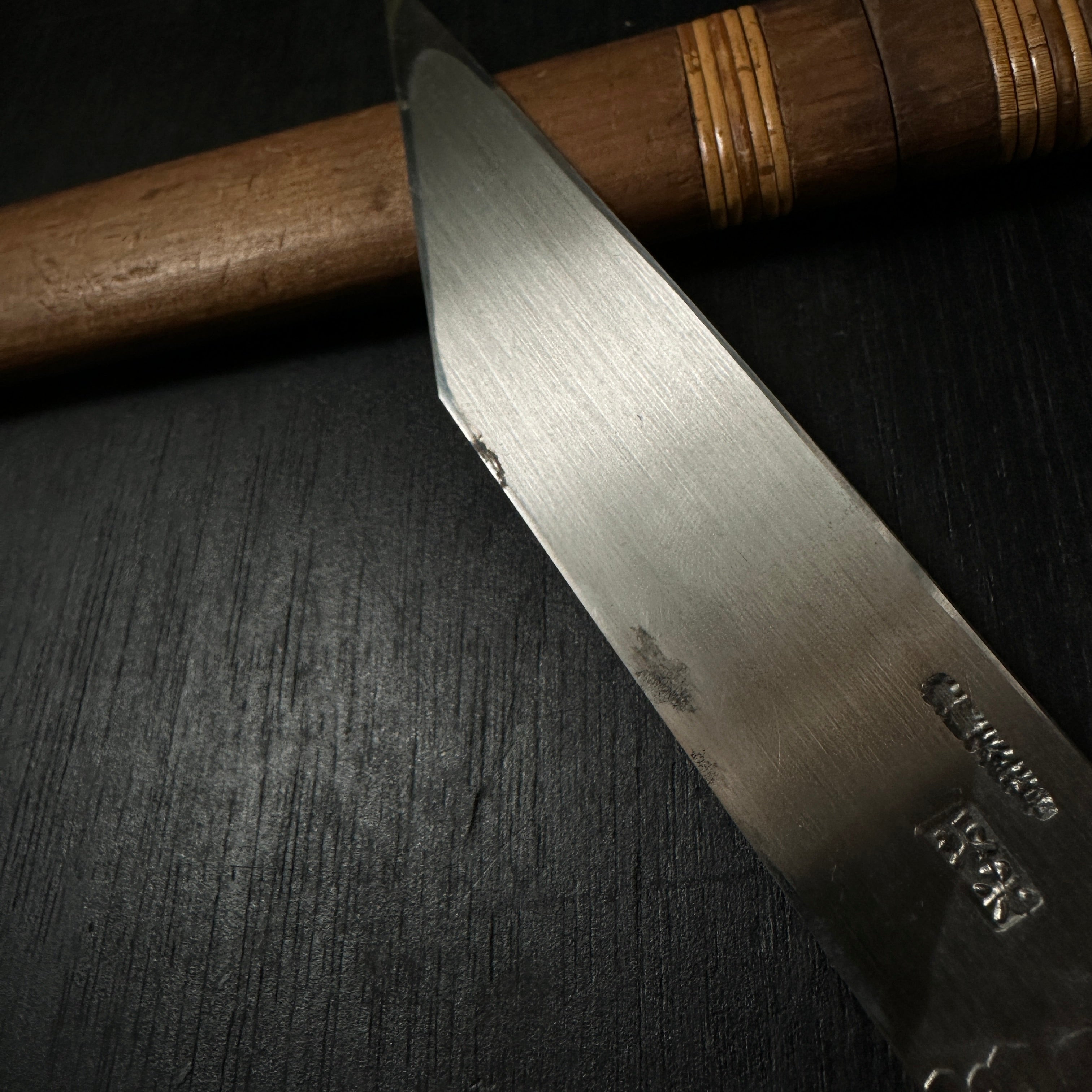 Old stock Sakamitsu 1st generation Kiridashi Kokatana with white steel  掘出し物 初代坂光作 切出小刀 右 30mm 鞘付