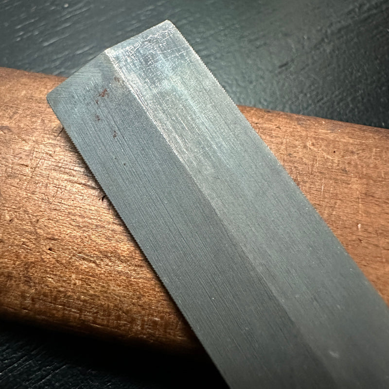 Old Stock TSUBOTAMA 90mm Single edged file for Handsaw sharpening (Surikomi-Yasuri) 掘出し物 壺玉  片刃 すり込みヤスリ 90mm