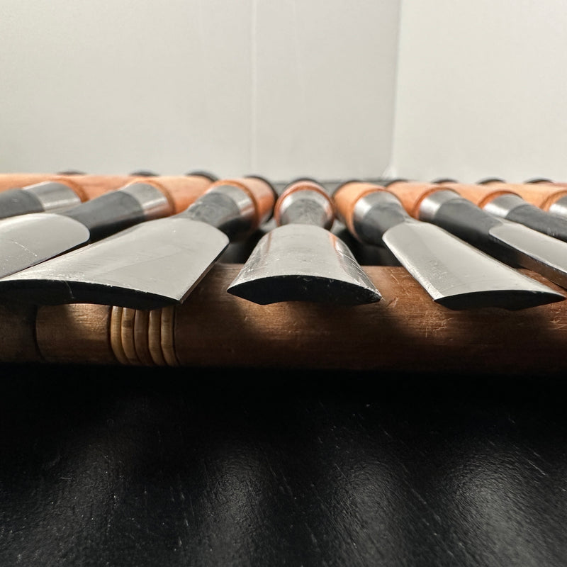 Yoshitaka Sotomaru chisels set  with white steel   義隆 外丸組鑿 10本組 白紙鋼