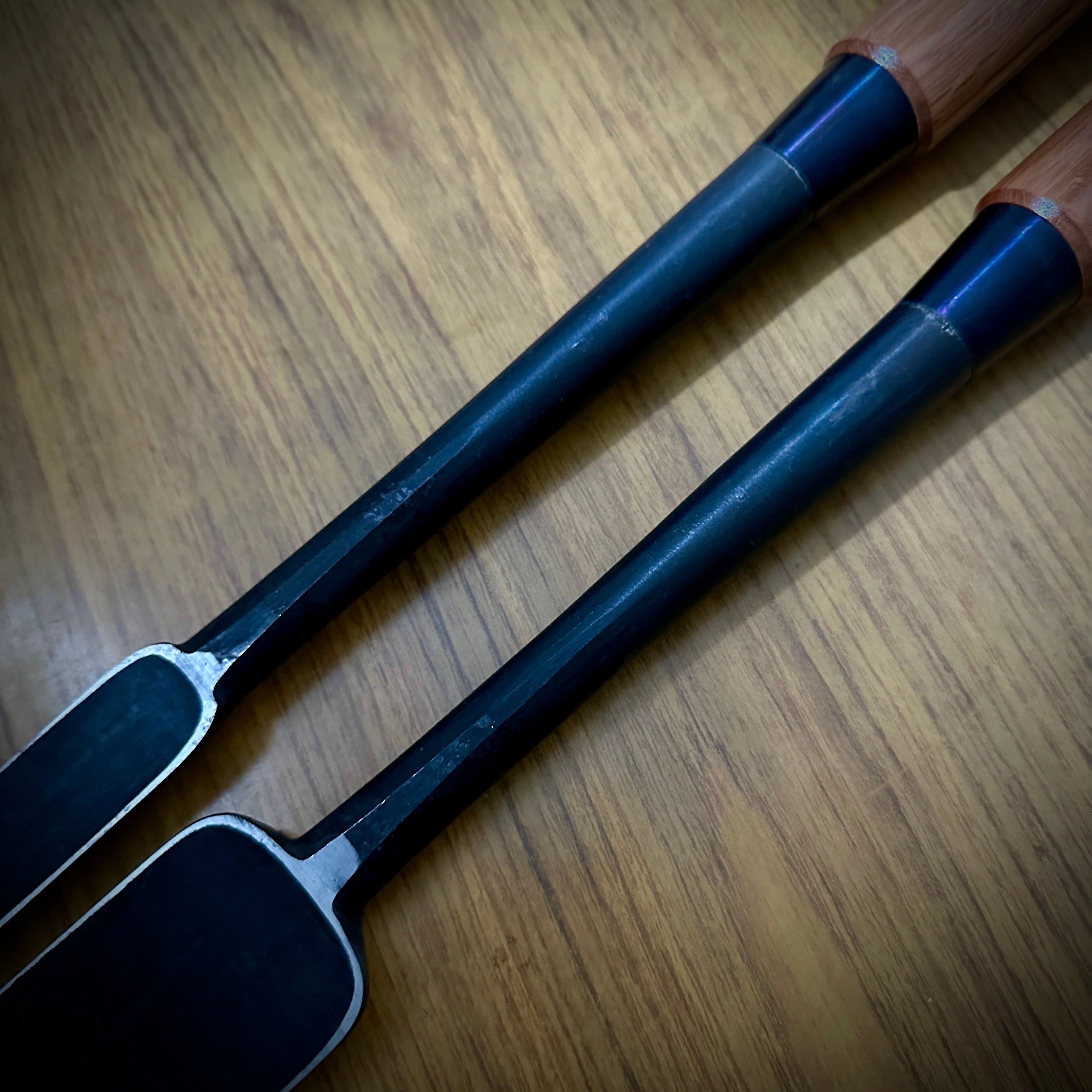Kouetsu #1 Slick Chisels set by Takeo Nakano 中野武雄作 光悦 本突き組鑿 48mm 24mm