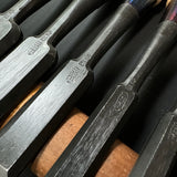 Fujihiro Bench chisels set by Chuutarou Imai white oak handle 今井忠太郎作 二治弘 追入組鑿 Oiirenomi