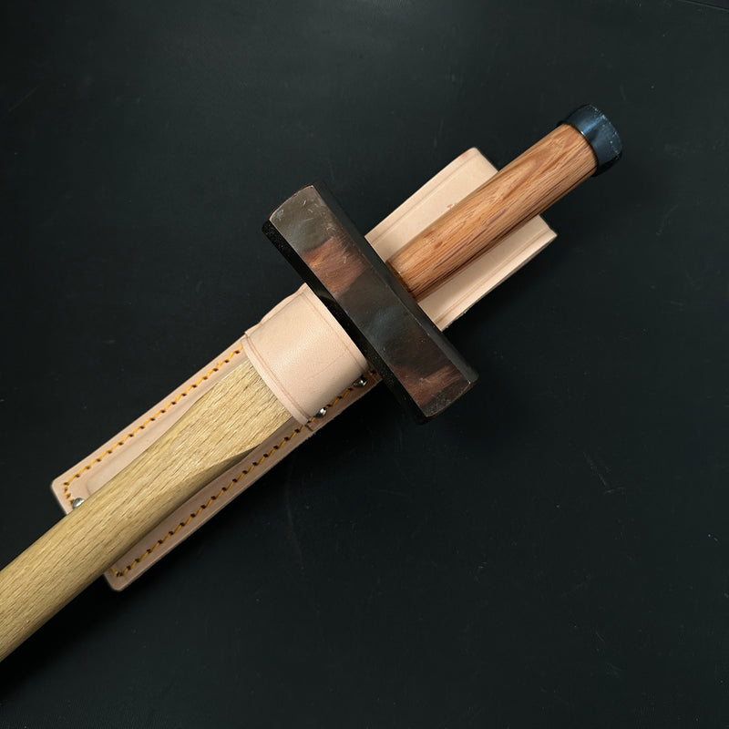 Timber Chisels & Hammer Case with Cow leather Less than 30mm  ヌメ皮ノミ・玄能ケース 1寸 厚用 SC-07