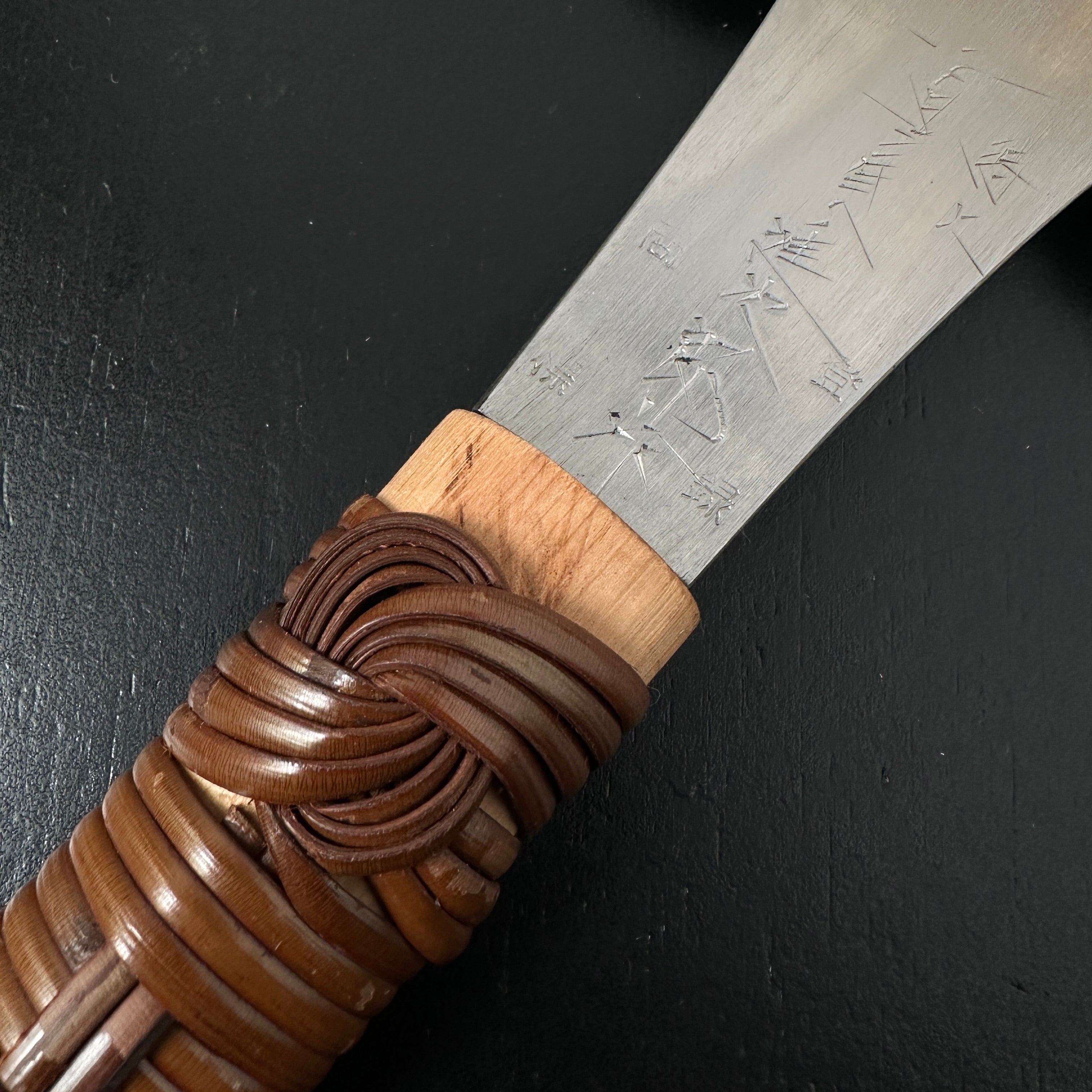 #187 Nagakatsu Double Edge Saw Eddy Type Handles set by Kurashige For Hard Wood  長勝鋸 渦巻き柄 両刃鋸 260mm