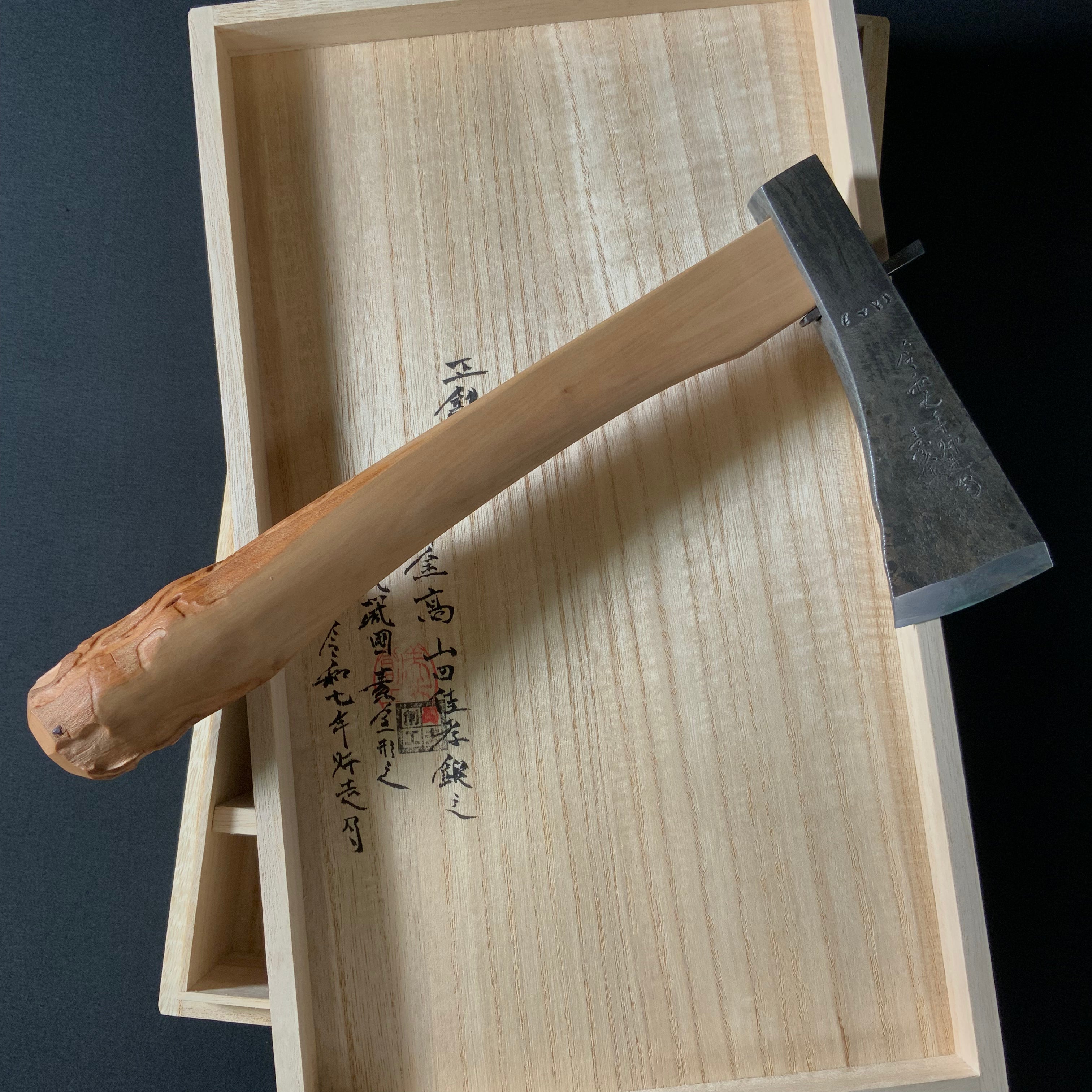 『Wander through emptiness』 Sozen Japanese Carpenter's Axe  『皆若空游』 素全作 小型鉞 木割り斧  Masakari