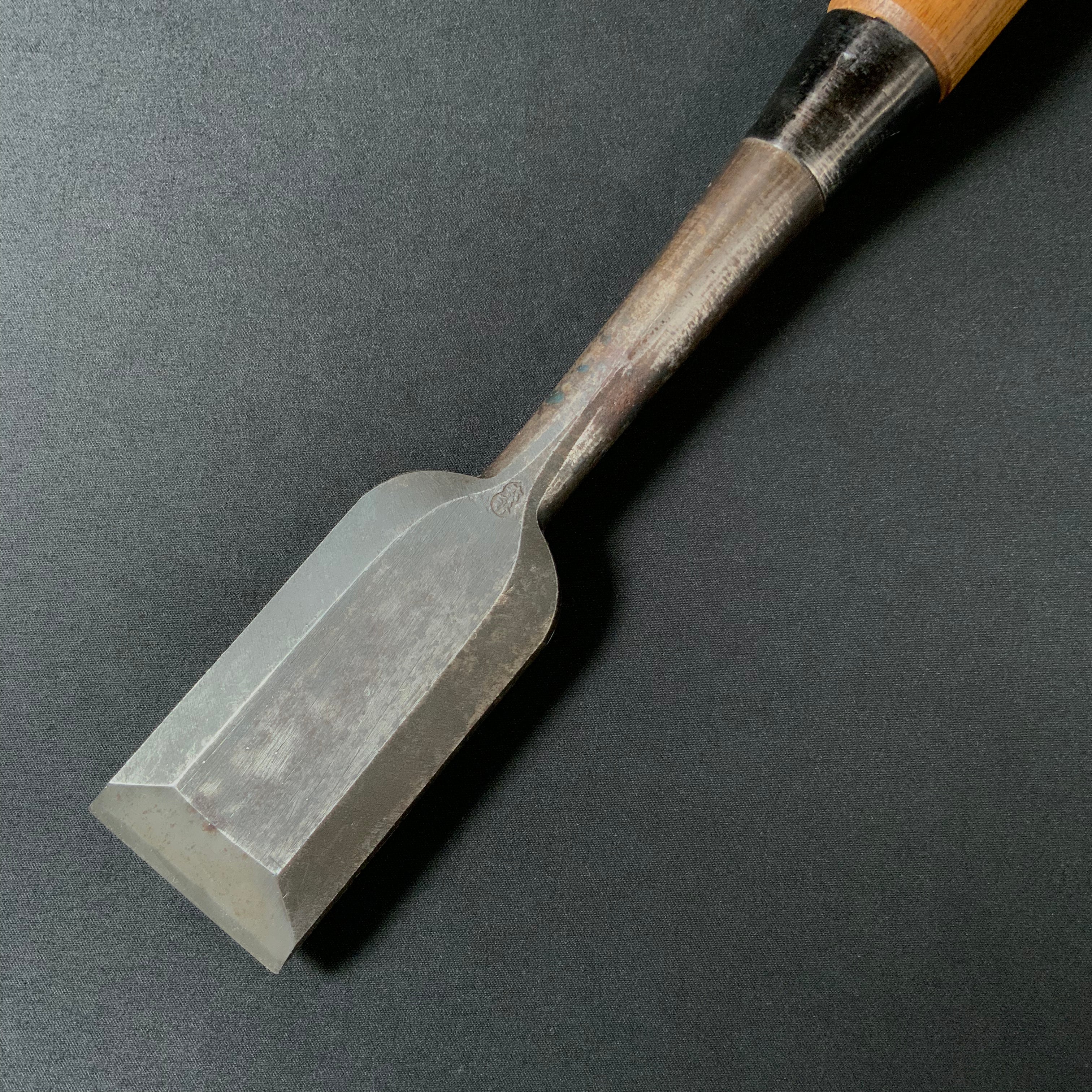 掘出し物 二代目左久作 叩き鑿  池上喬庸作 42mm #3 Old stock Hidari Hisasaku 2rd Timber chisels by Ikegami Takanobu Tatakinomi