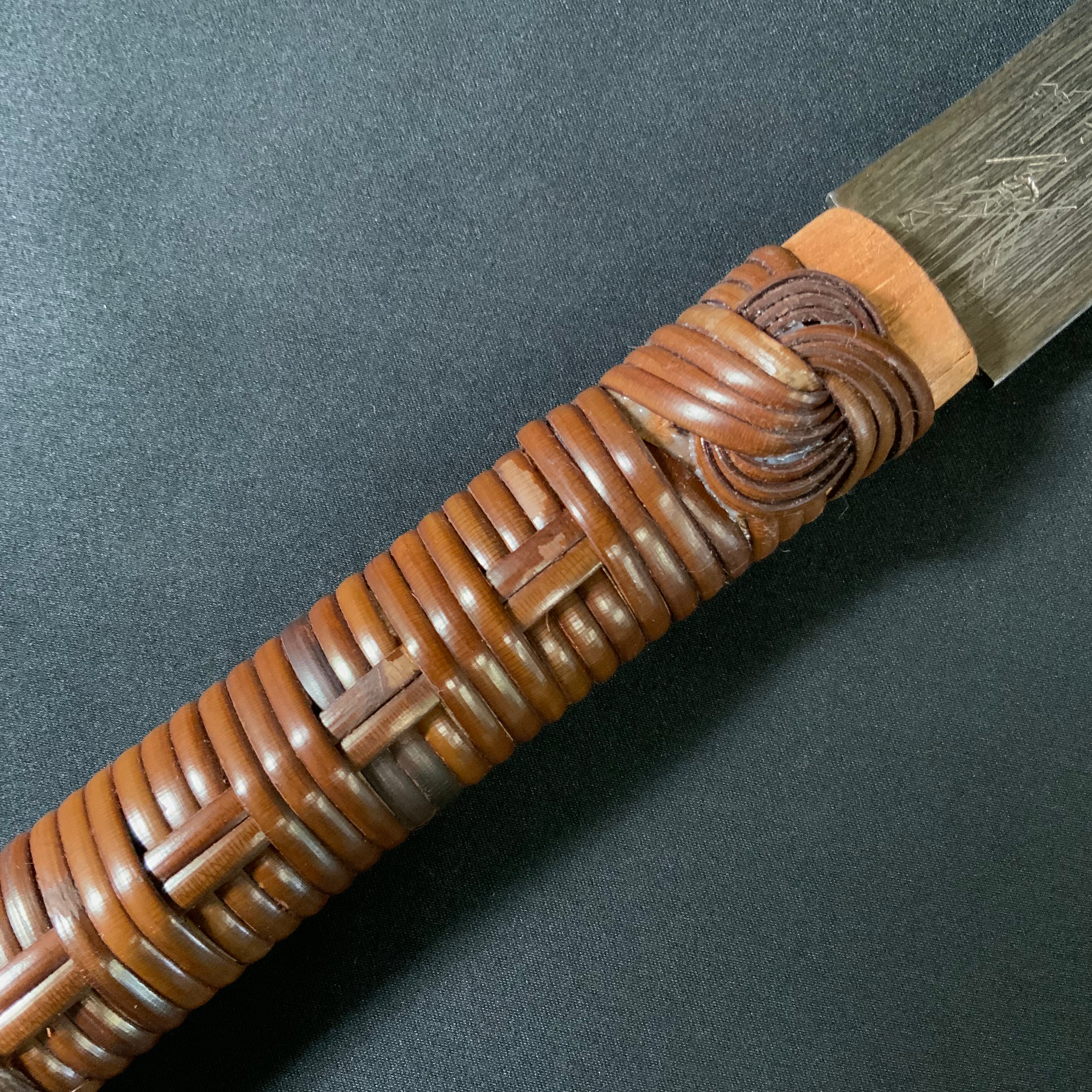 #206  Nagakatsu Double Edge Saw Eddy Type Handles set by Kurashige For Soft Wood 長勝鋸 渦巻き柄 両刃鋸 300mm