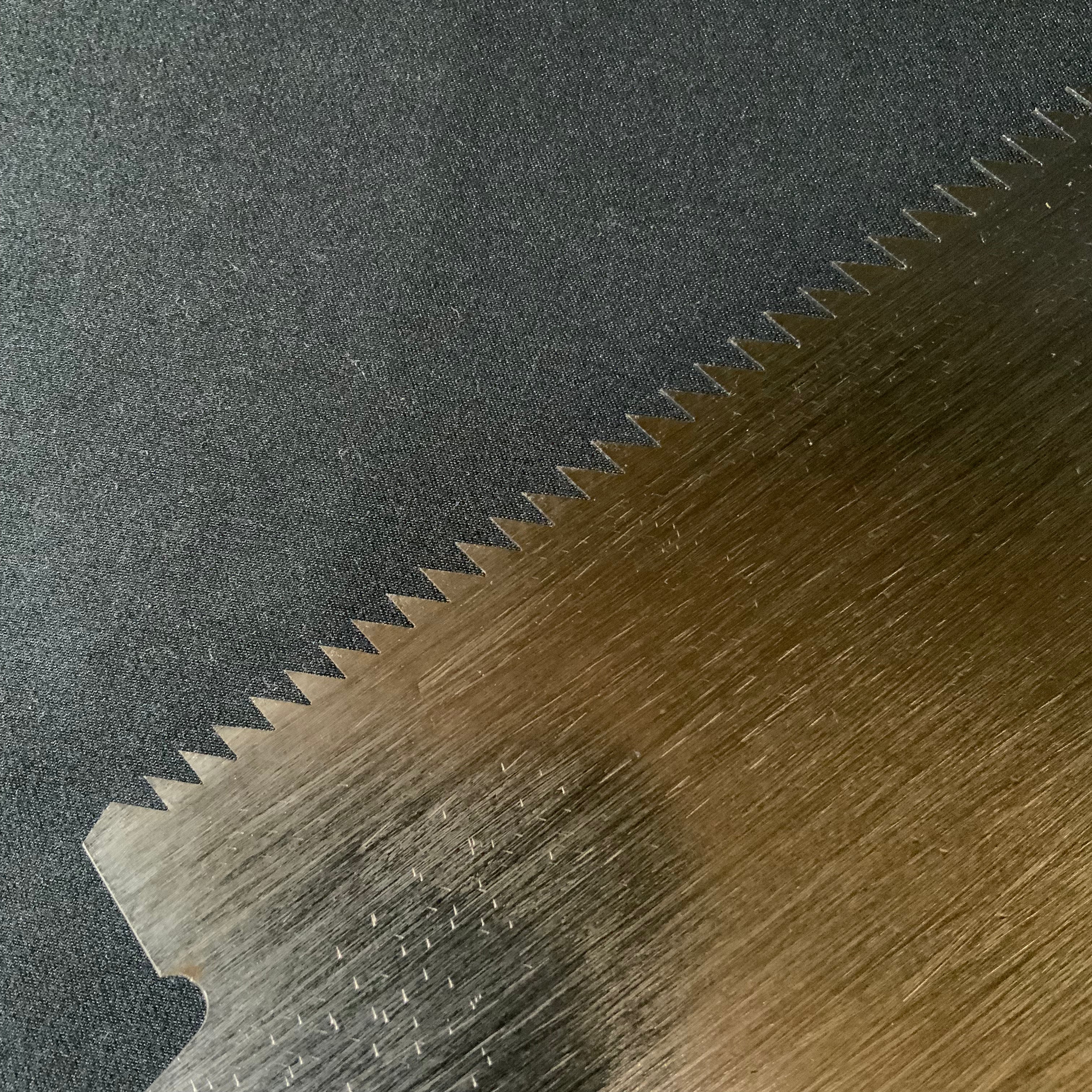 #207  Nagakatsu Double Edge Saw Eddy Type Handles set by Kurashige For Soft Wood 長勝鋸 渦巻き柄 両刃鋸 300mm