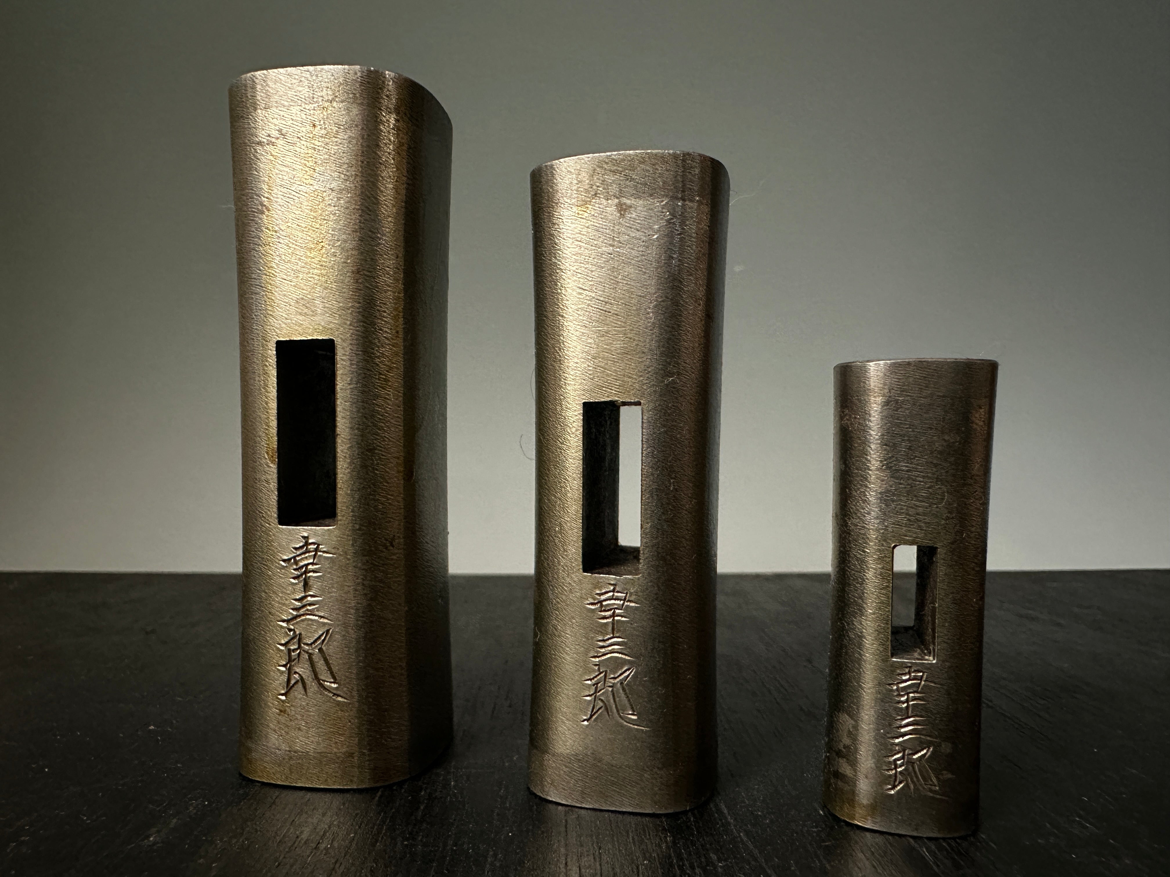 Old stock Kouzaburou Pasting steel Square Hammers set  長谷川幸三郎氏  四角玄翁 鋼付  30匁 60匁 100匁 セット