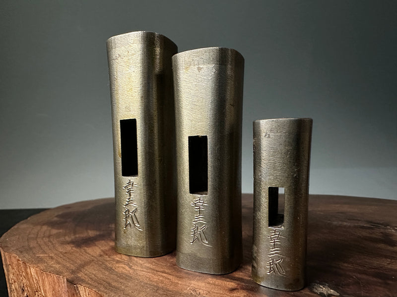 Old stock Kouzaburou Pasting steel Square Hammers set  長谷川幸三郎氏  四角玄翁 鋼付  30匁 60匁 100匁 セット