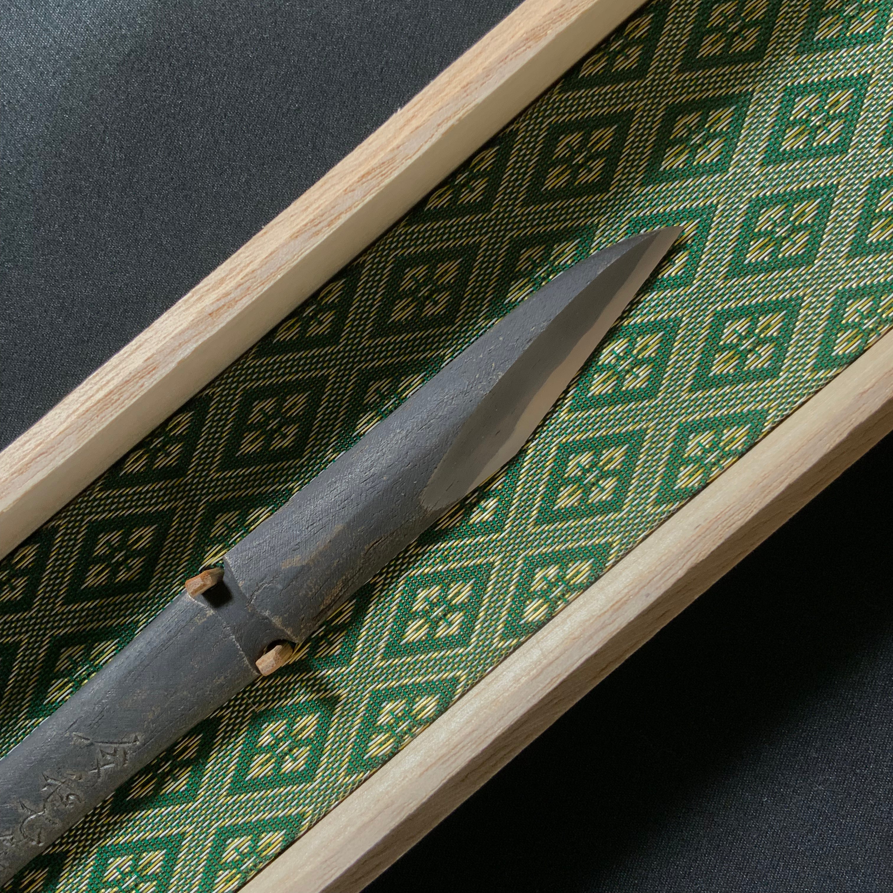 Deep Summer Right hand Kiridashi kinfe by Sozen Carving     一晴方知夏深 範成大 素全作 切出し小刀 右 15mm