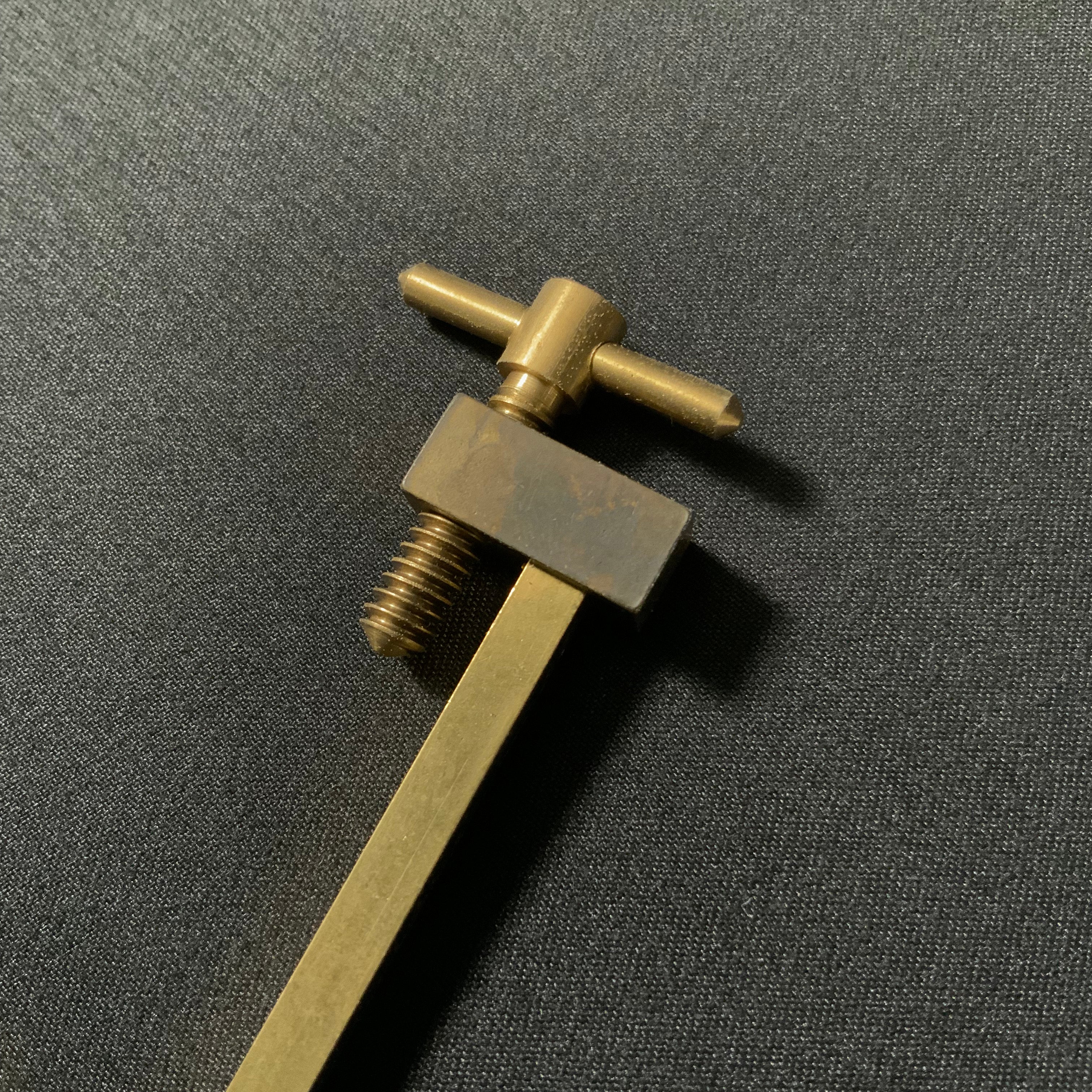 Old stock Yamazaki Hatagane Solid Brass Clamps Made in Japan 　掘出し物 山崎 真鍮 端金 120mm