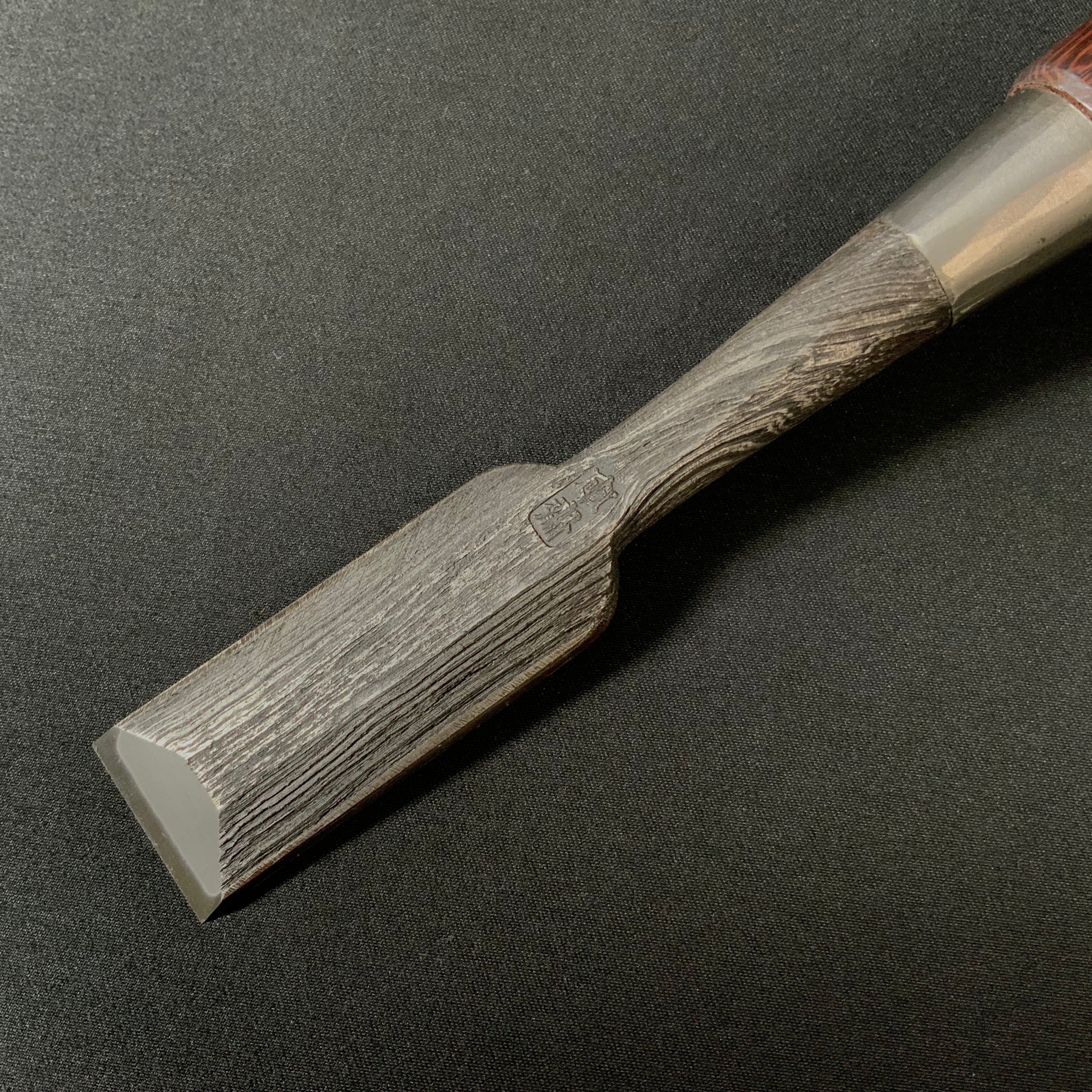 Tasai watetsu Special Dovetail Bench  chisels with Cassia siamea handle   田斎作 和鉄 鎬追入鑿 鉄刀木柄 24mm