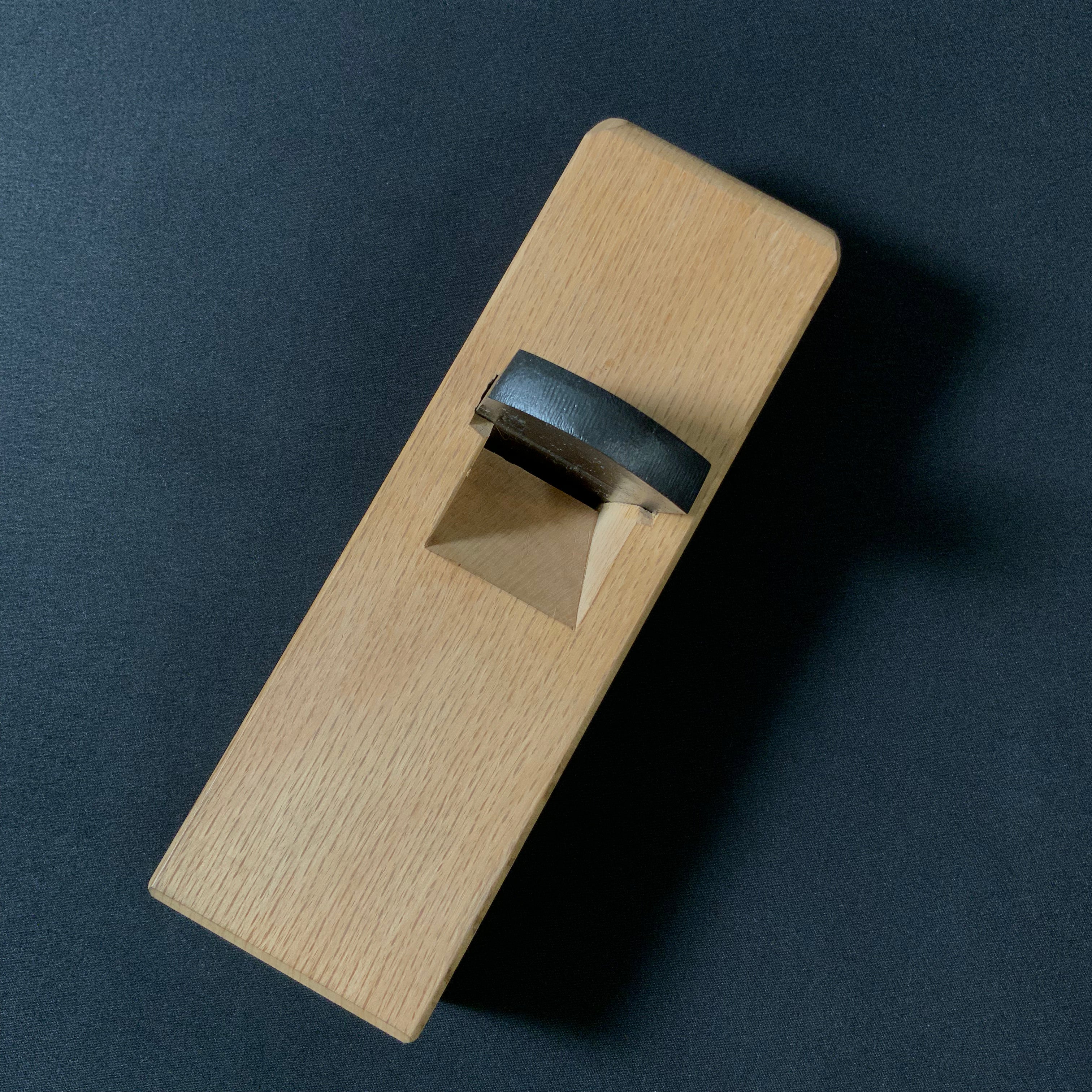 Tasai  Kiwa tachi kanna  black finish with Blue steel   田斎作 黒仕上 キワ立鉋 36mm