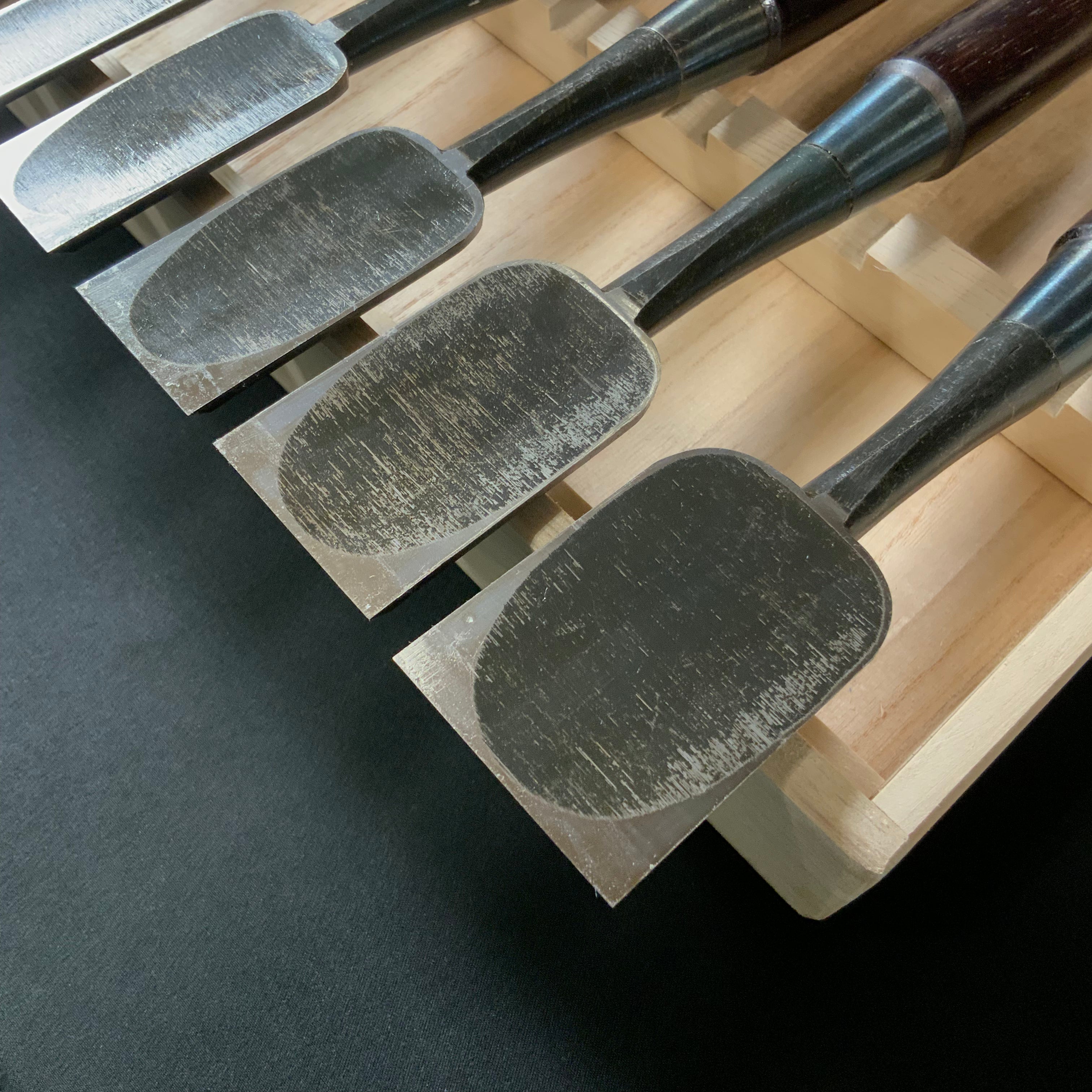 Nishiki Kiyomi Bench chisels set with Rosewood Handles 錦