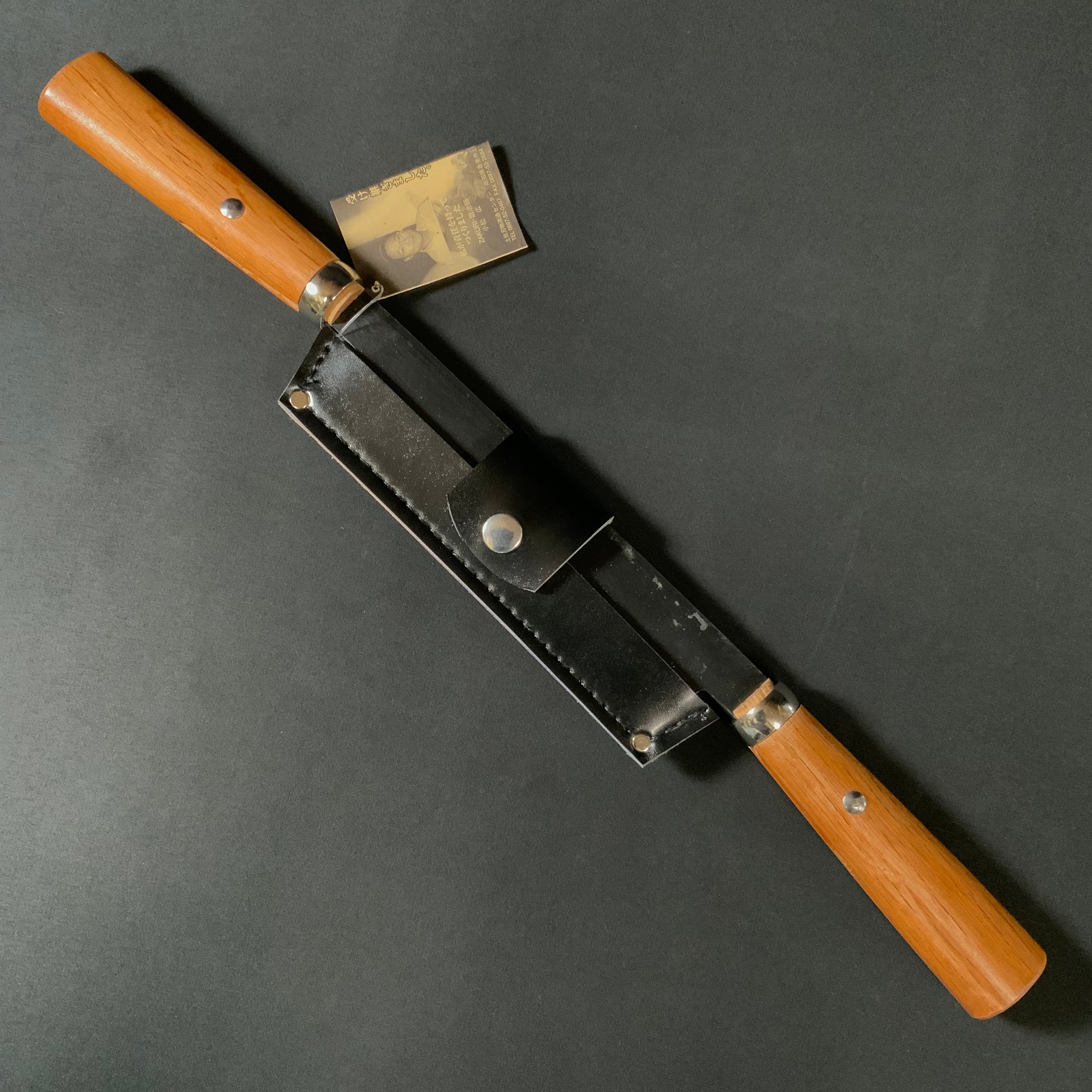 ZAKURI Sen Woodworking Drawknife White Steel   土佐刃物 木工用銑 両手用皮はぎ 直 150mm