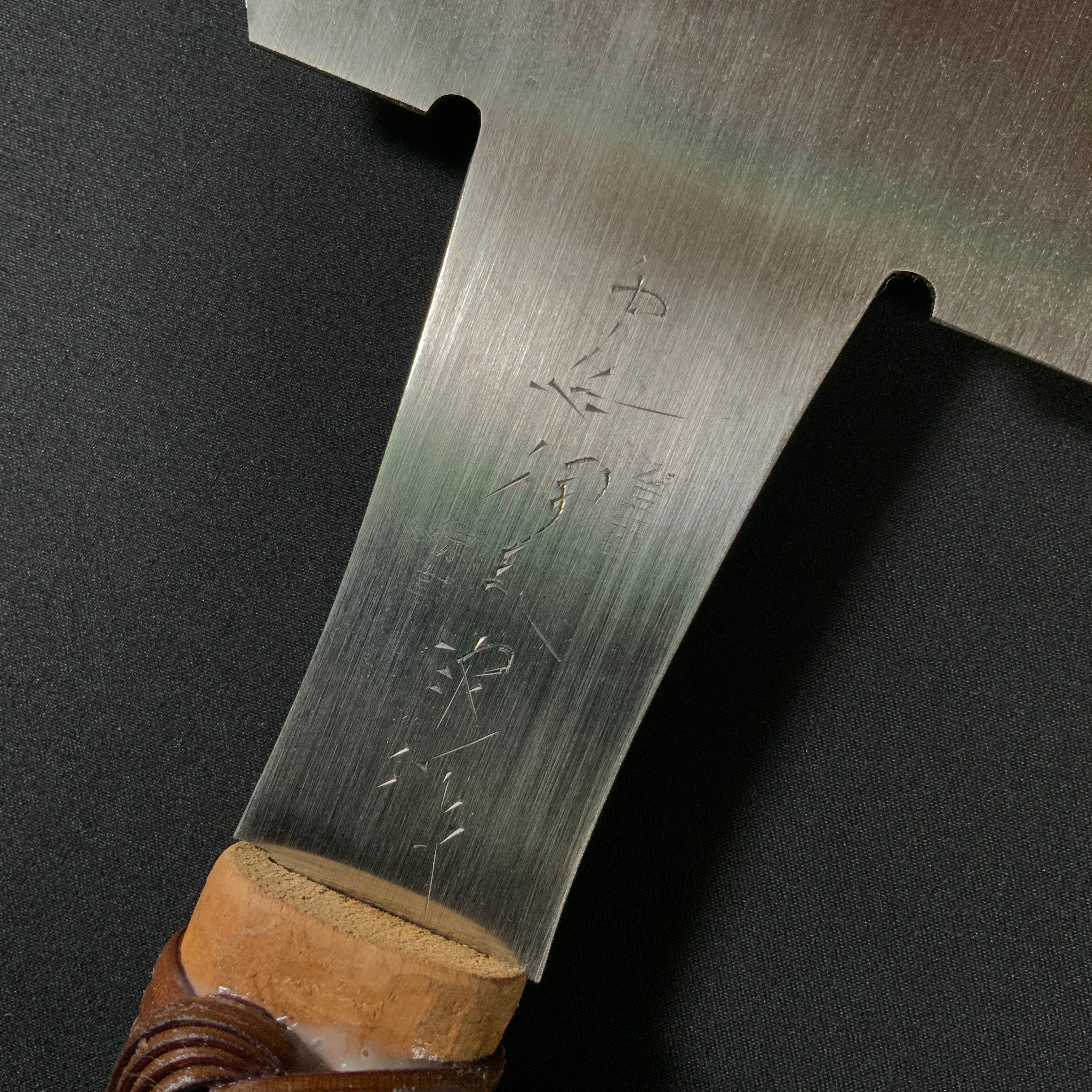 #217  Nagakatsu Double Edge Saw Eddy Type Handles set by Kurashige For Soft Wood 渦巻き柄 両刃鋸 280mm 針葉材用