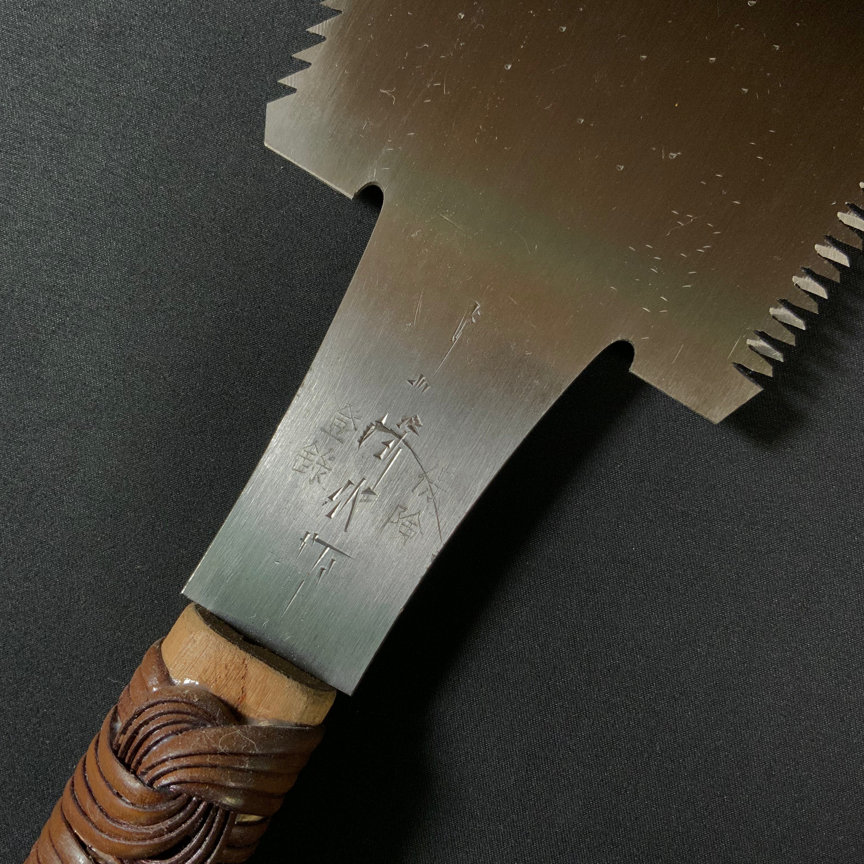 #219   Nagakatsu Double Edge Saw Eddy Type Handles set by Kurashige For Hard Wood  長勝鋸 渦巻き柄 両刃鋸 広葉材用 300mm
