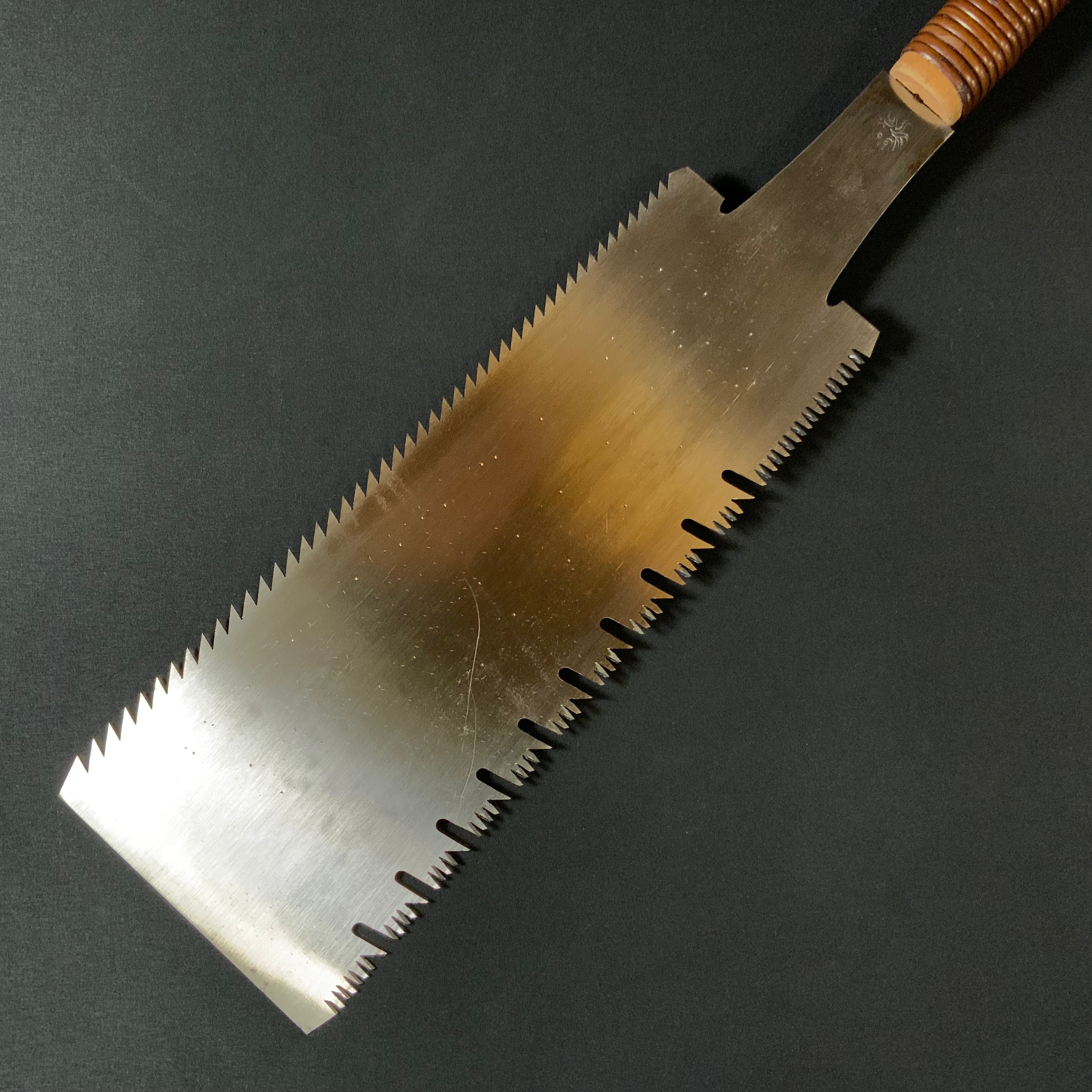 #219   Nagakatsu Double Edge Saw Eddy Type Handles set by Kurashige For Hard Wood  長勝鋸 渦巻き柄 両刃鋸 広葉材用 300mm