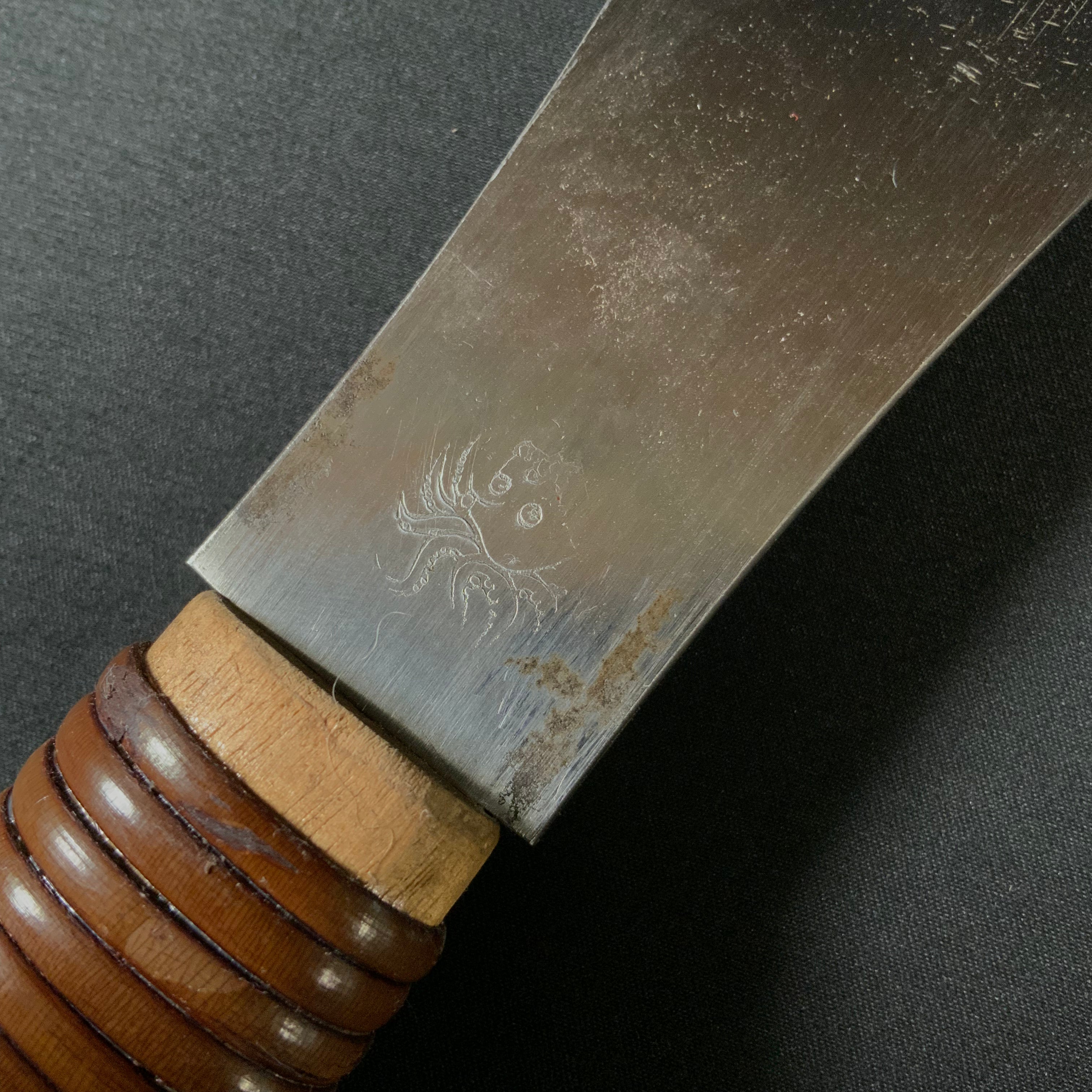 #219   Nagakatsu Double Edge Saw Eddy Type Handles set by Kurashige For Hard Wood  長勝鋸 渦巻き柄 両刃鋸 広葉材用 300mm