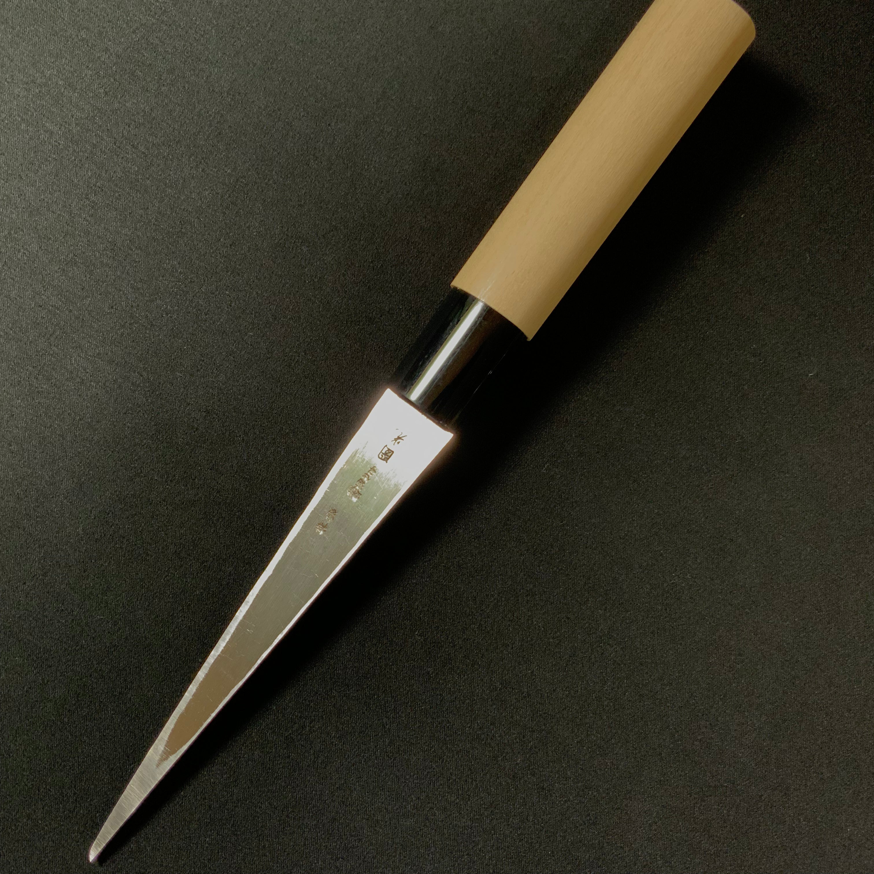梅心子 繰り小刀 右  135mm  サヤなし Baishinshi Kuri Kokatana (Carving knife)  Right hand
