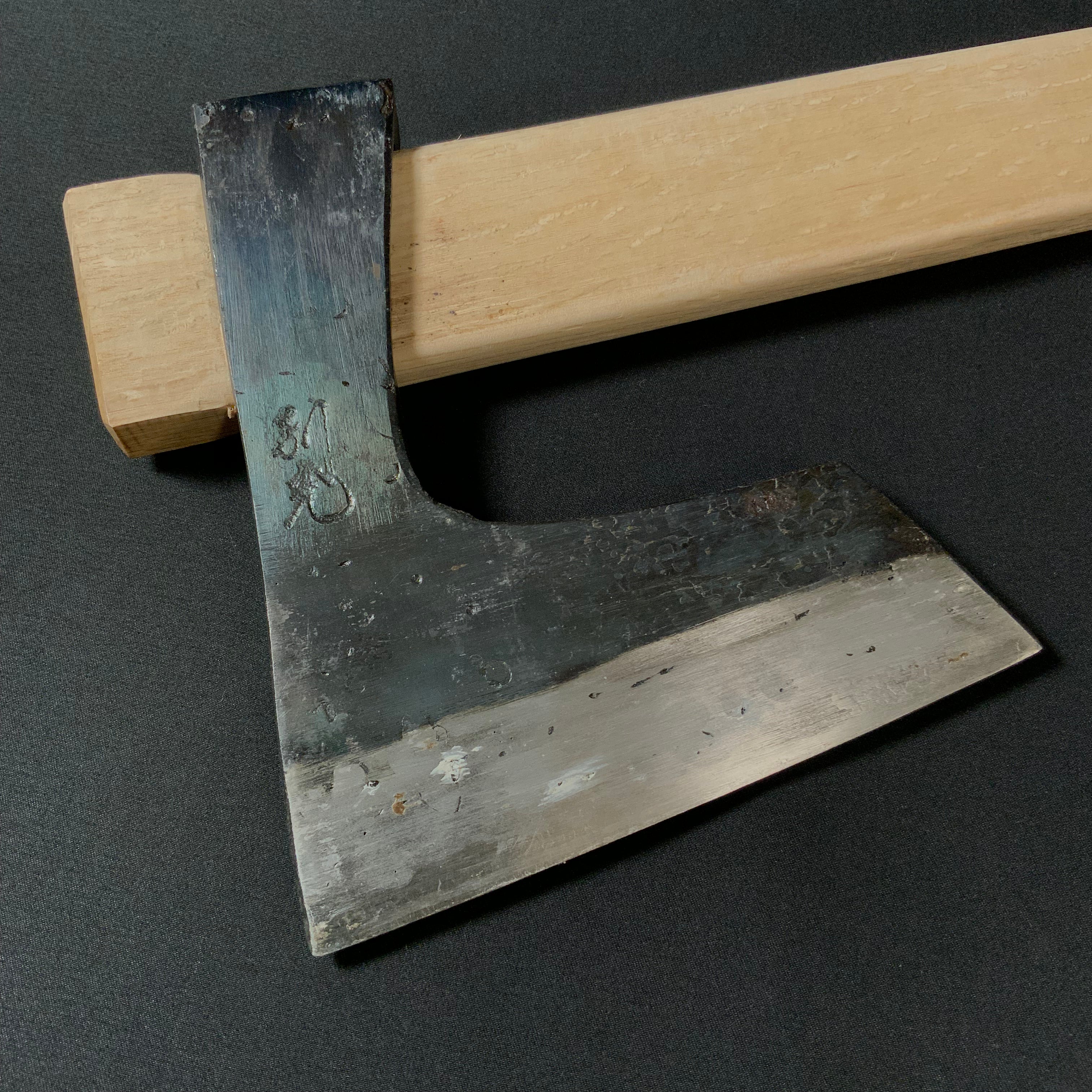 #Mk24 掘出し物 鉞 木割り斧 300匁   Old stock Japanese Carpenter's Axe   Masakari