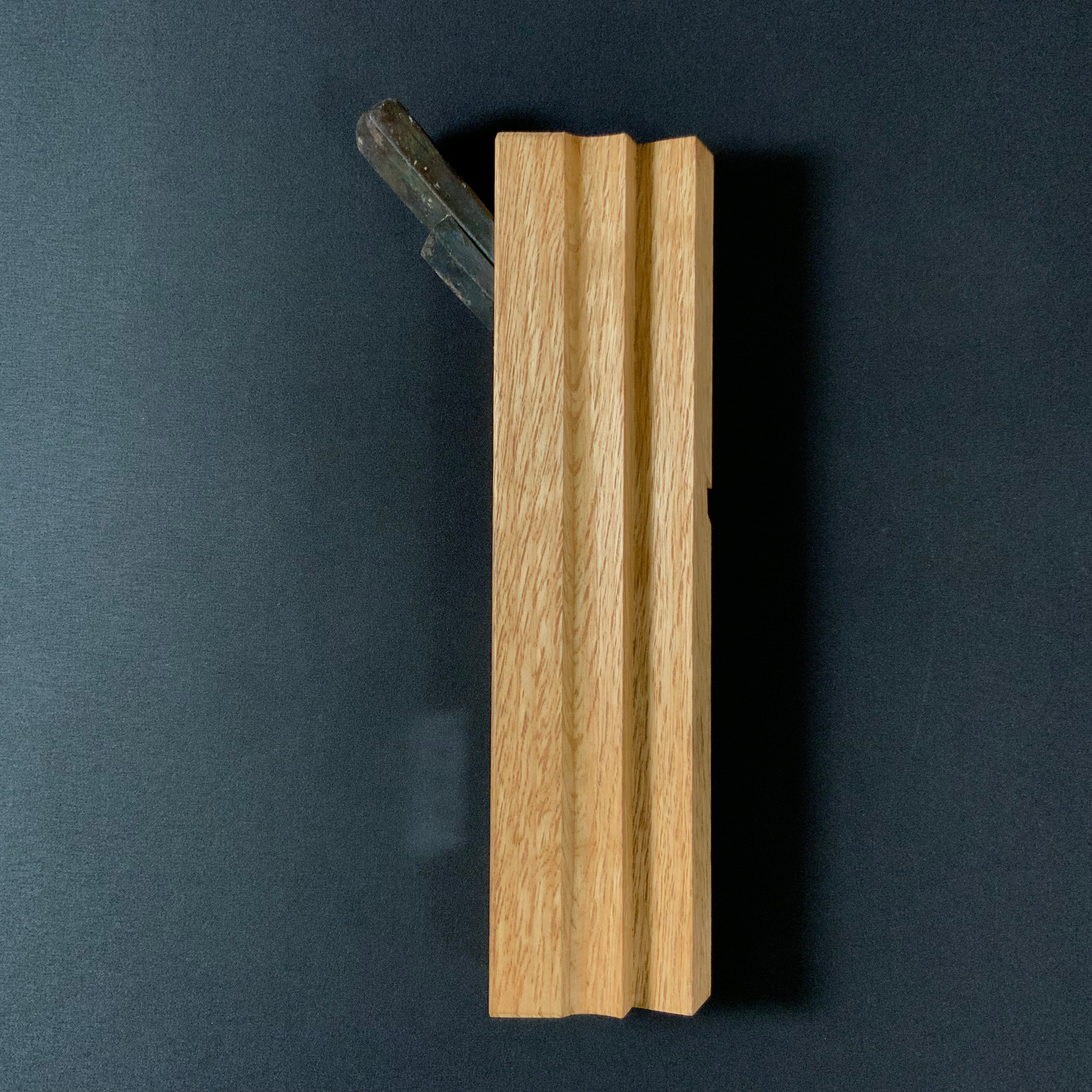 #11 Old stock Side Rabbet Plane with blue steel  掘出し物  小かし 脇取鉋 赤樫台 Wakitori kanna
