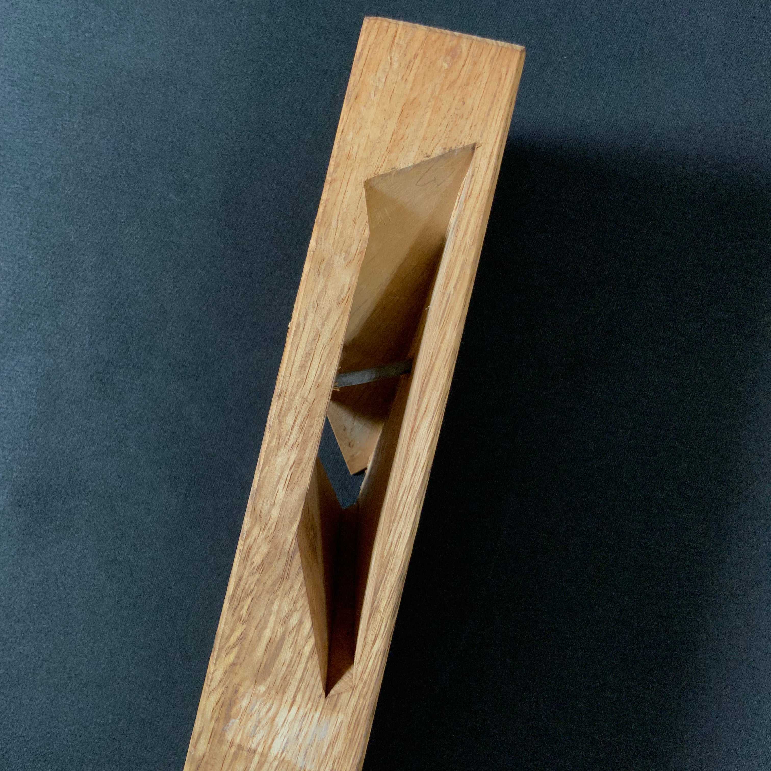 #11 Old stock Side Rabbet Plane with blue steel  掘出し物  小かし 脇取鉋 赤樫台 Wakitori kanna