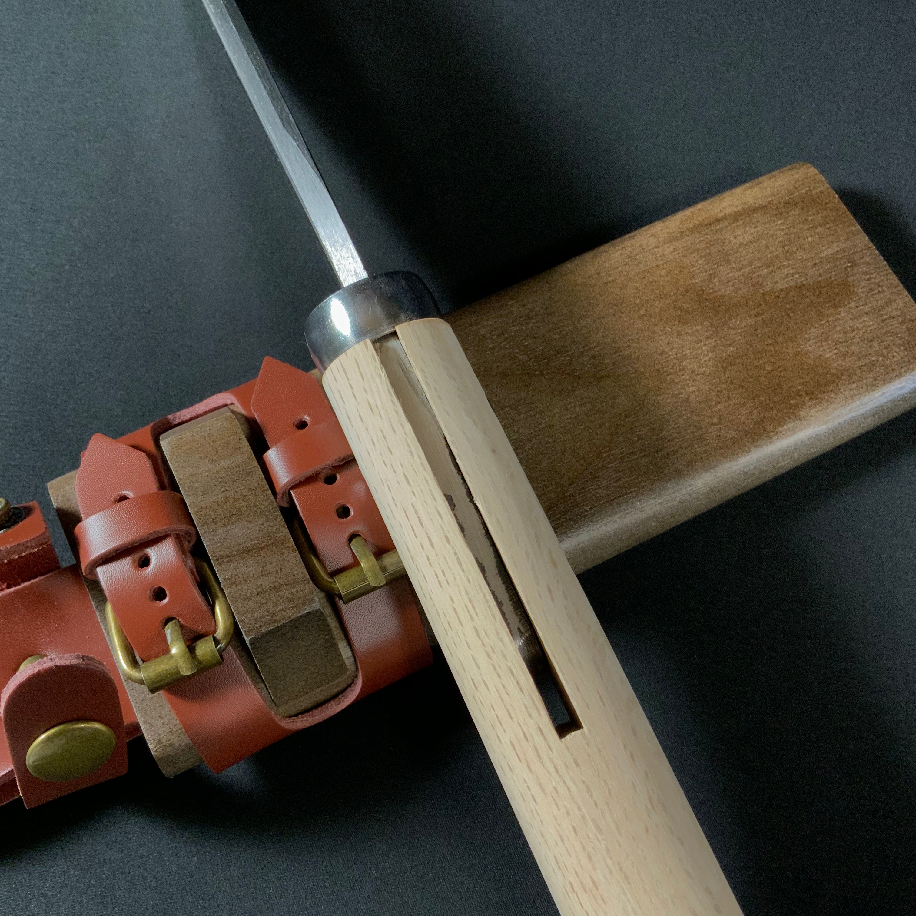 味方屋作 鉈 片刃 磨き仕上げ 右 165mm  Ajikataya Single edged Nata by HinoUra Tsukasa Right hand