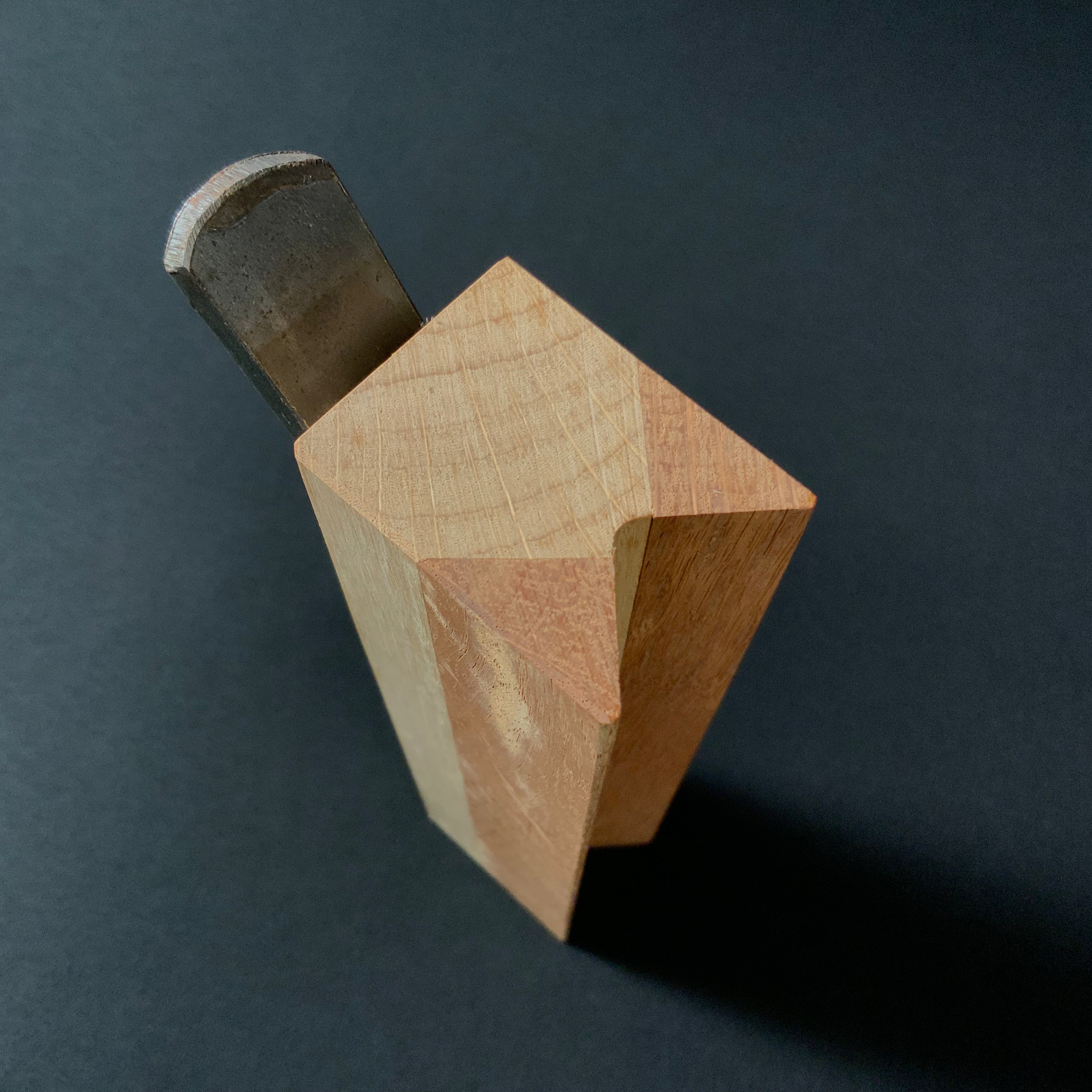 掘出し物  広治 面取鉋  坊主面   Old stock Hiroharu Traditional Chamfer Plane Bozumen