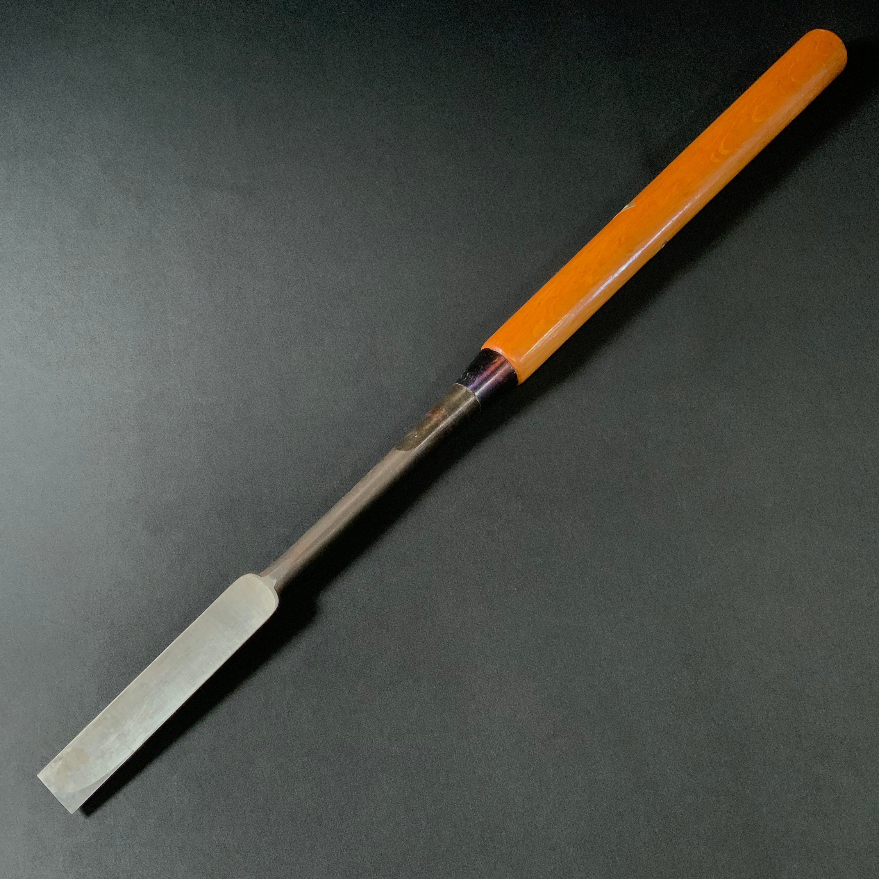 掘出し物 菊弘丸 本突き鑿 24mm   Old stock Kikuhiromaru Slick Chisels (Ootsuki-nomi, Hontsuki-Nomi)