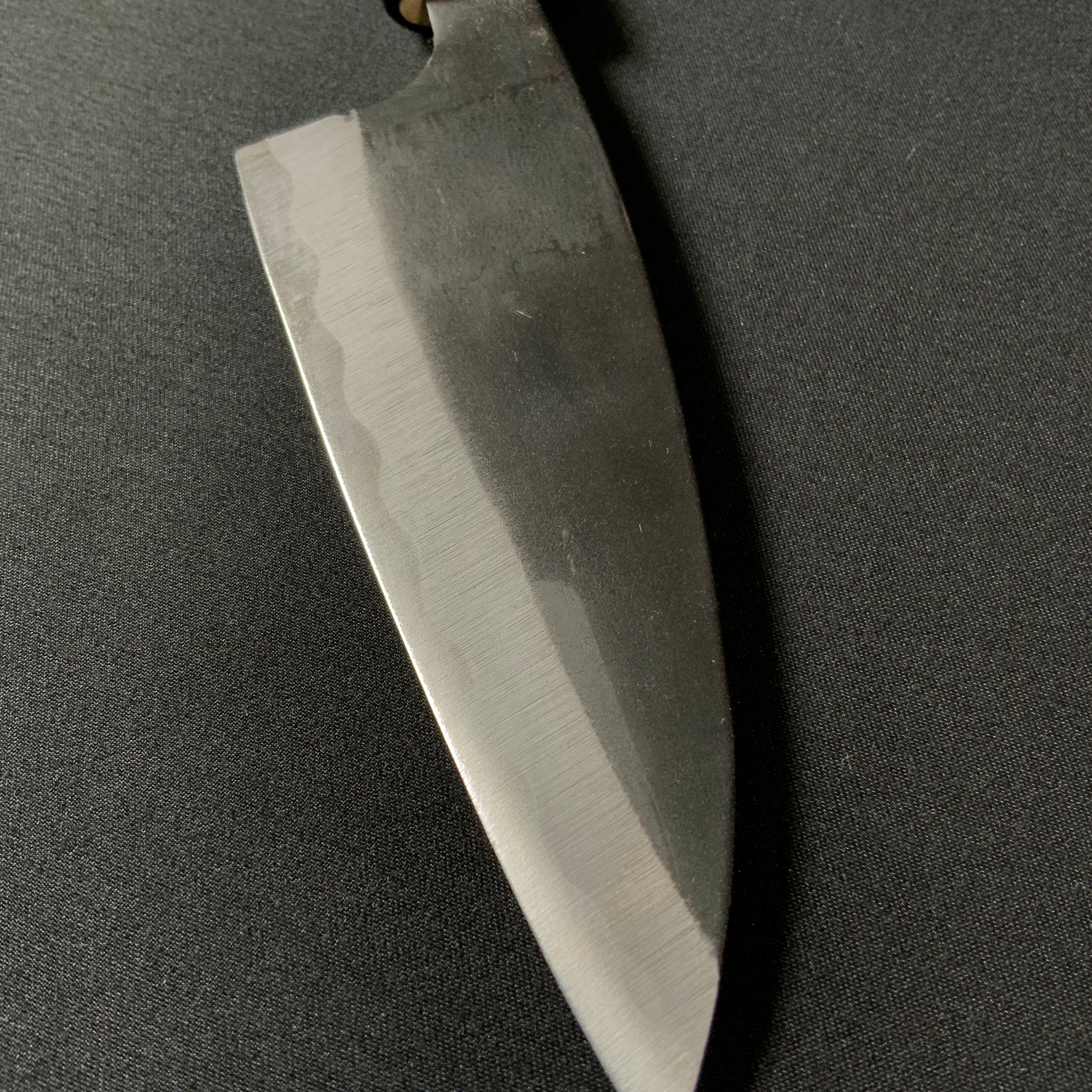 Norimasa Black-forged true laminated blade with oak handle     則正  黒打本割込 樫柄付 105mm
