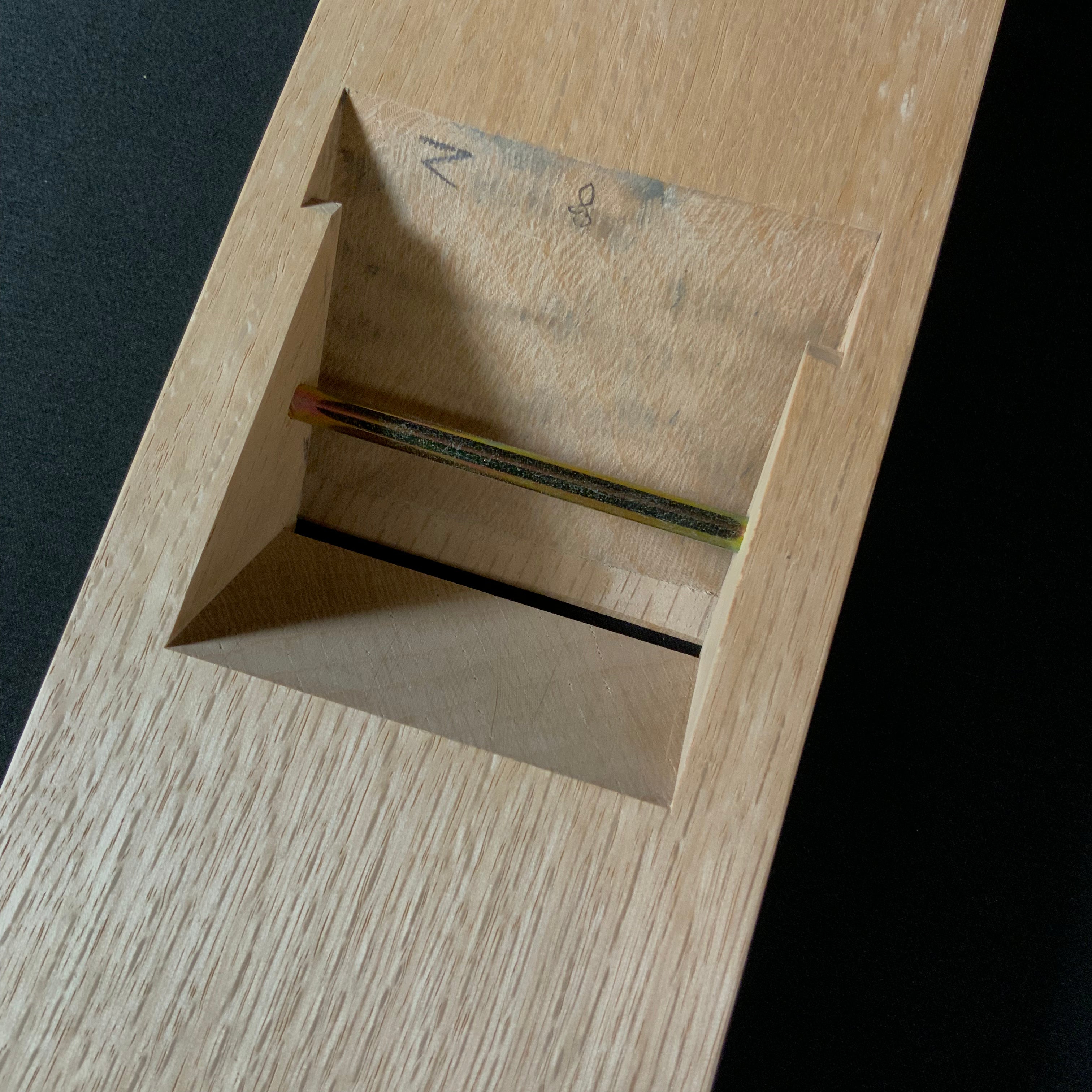 掘出し物 #1 碓氷健吾作 健明 仕上げ鉋 70mm   Old stock Kenmei Smoothing Plane(Kanna) by Usuikengo