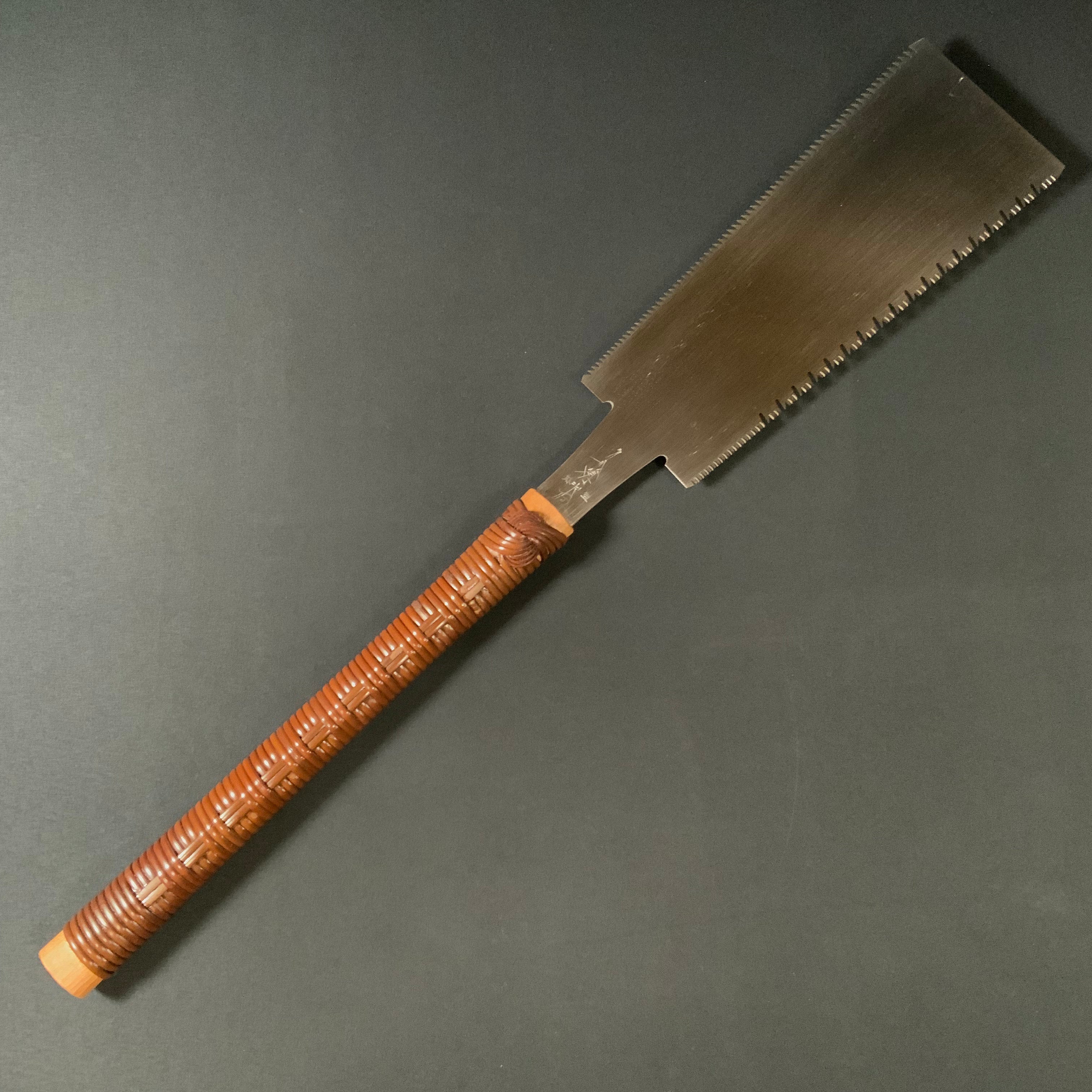 #231  Nagakatsu Double Edge Saw Eddy Type Handles set by Kurashige For Hard Wood 長勝鋸 渦巻き柄 両刃鋸 240mm