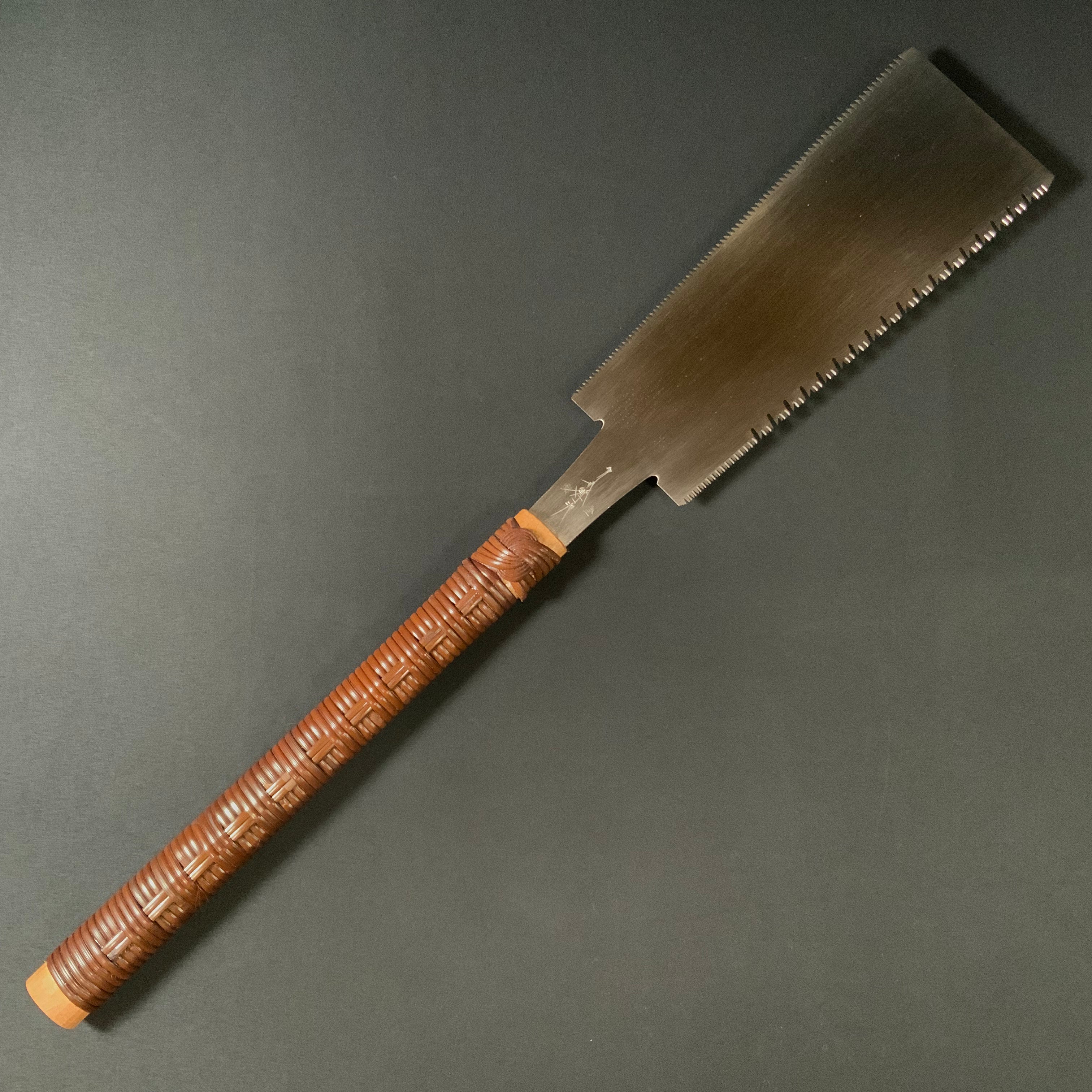 #232  Nagakatsu Double Edge Saw Eddy Type Handles set by Kurashige For Soft Wood 長勝鋸 渦巻き柄 両刃鋸 240mm