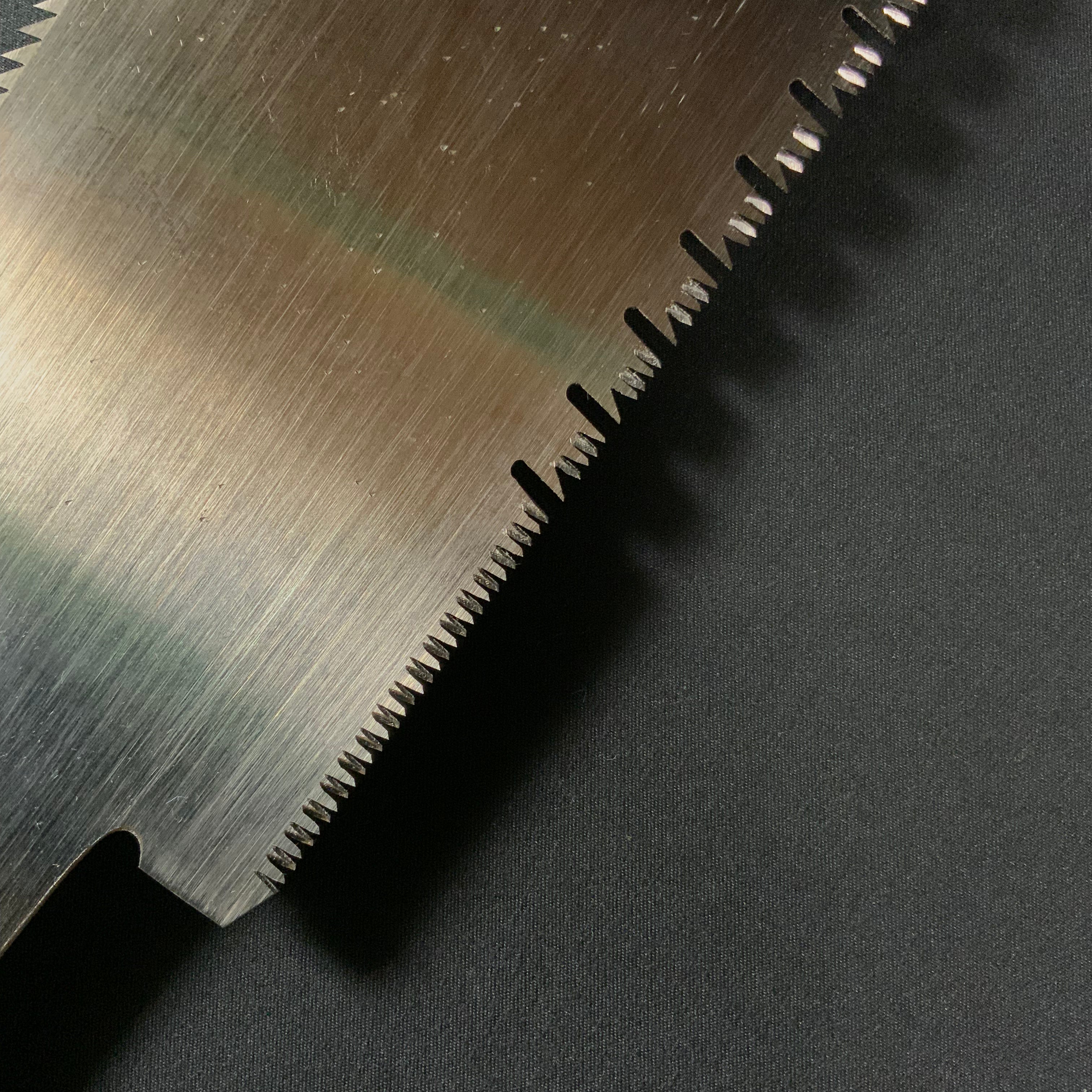 #233  Nagakatsu Double Edge Saw Eddy Type Handles set by Kurashige For Soft Wood 長勝鋸 渦巻き柄 両刃鋸 255mm