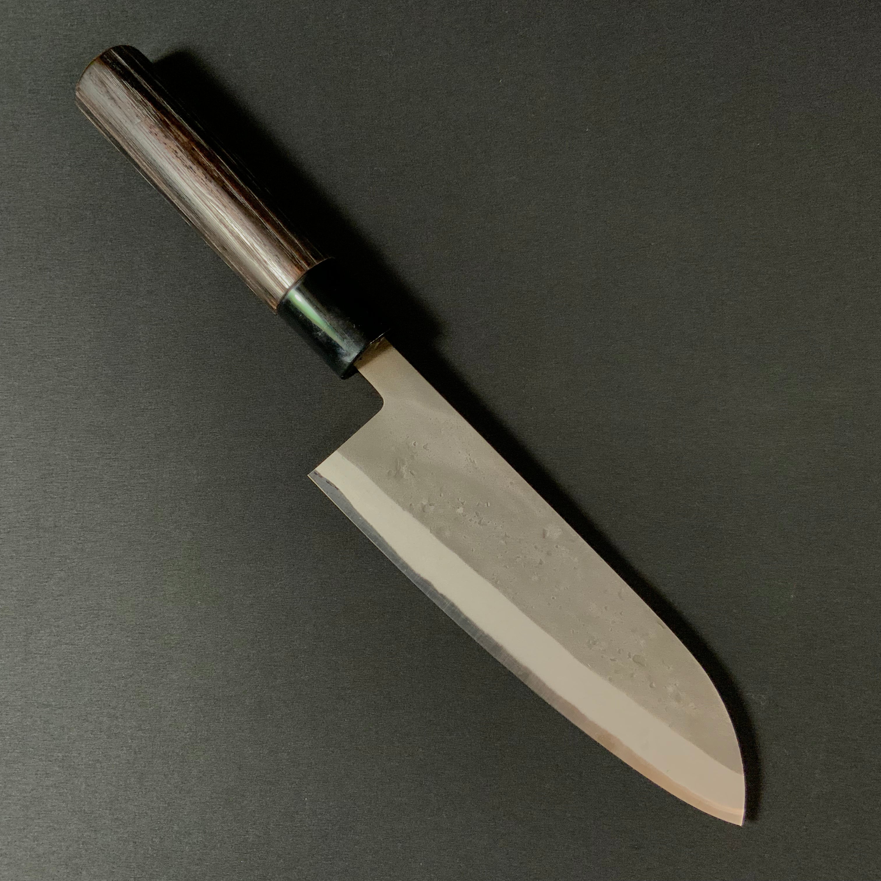 梨地 三徳包丁 青紙付 165mm   Santoku Bocho with blue steel